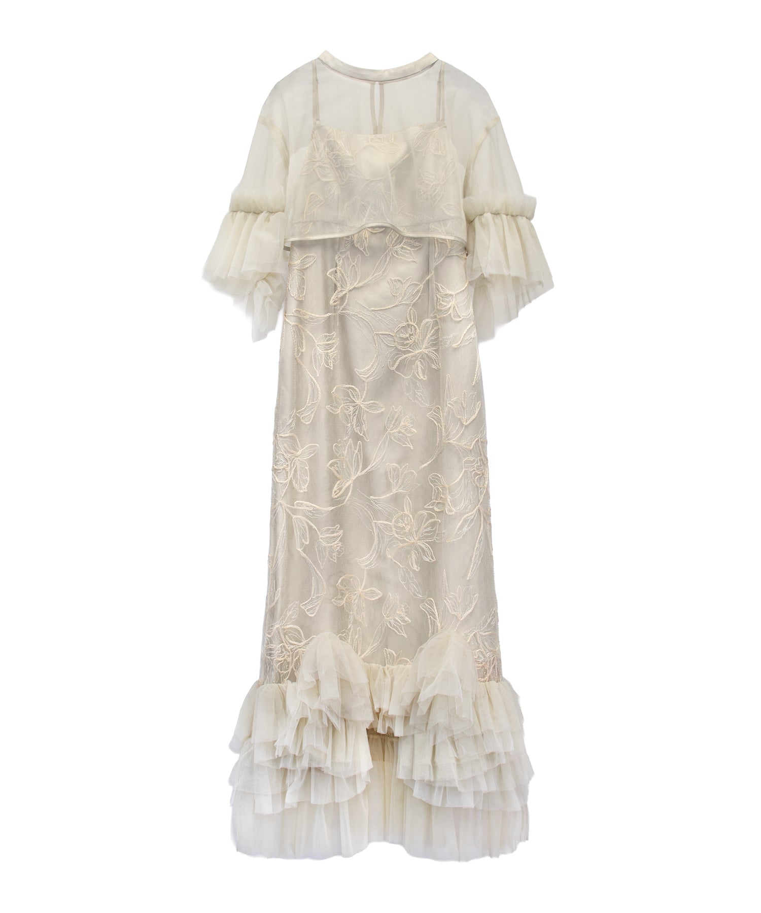 EMBROIDERY FRILL SET DRESS