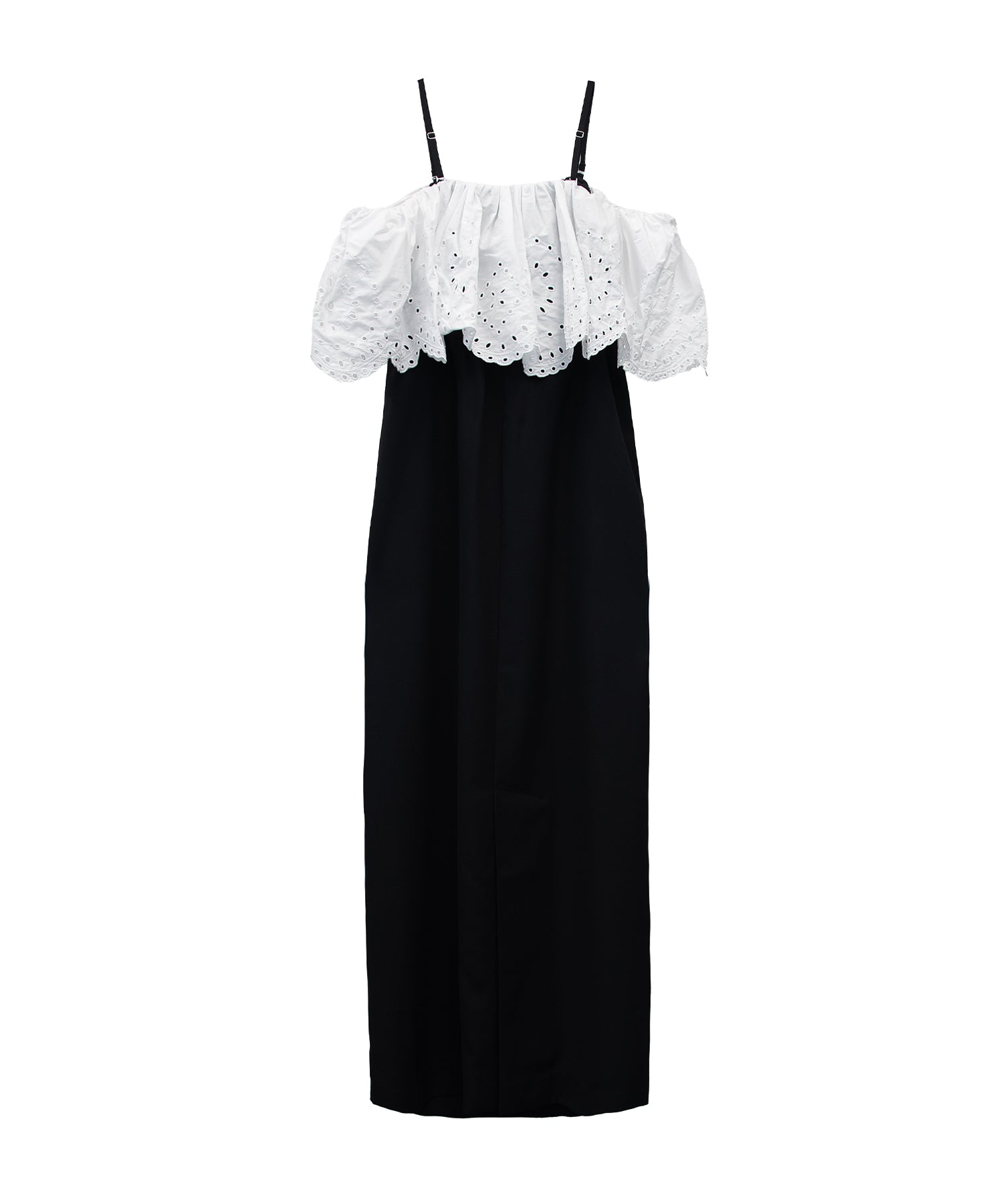 CUTWORK FRILL DRESS