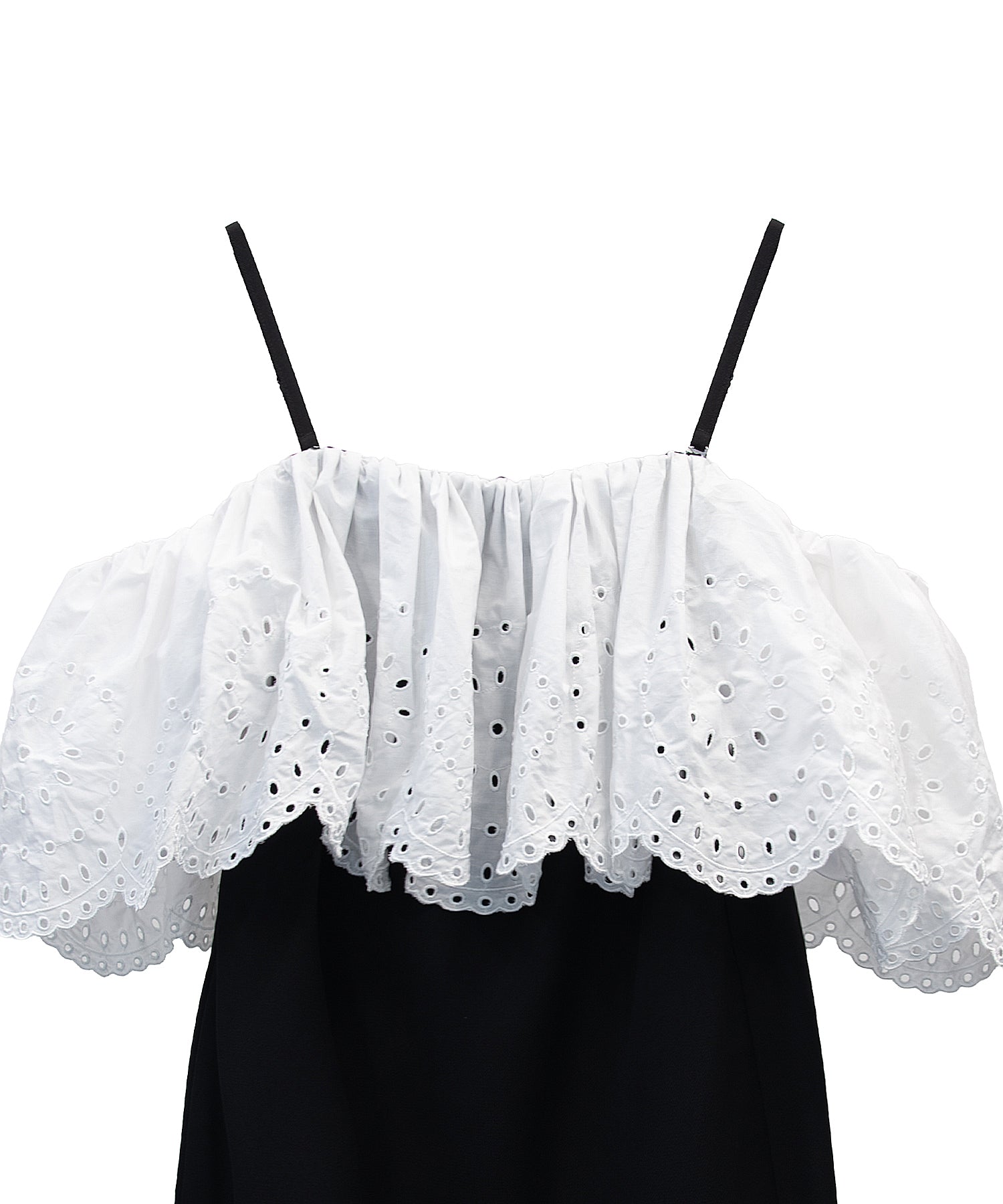 CUTWORK FRILL DRESS