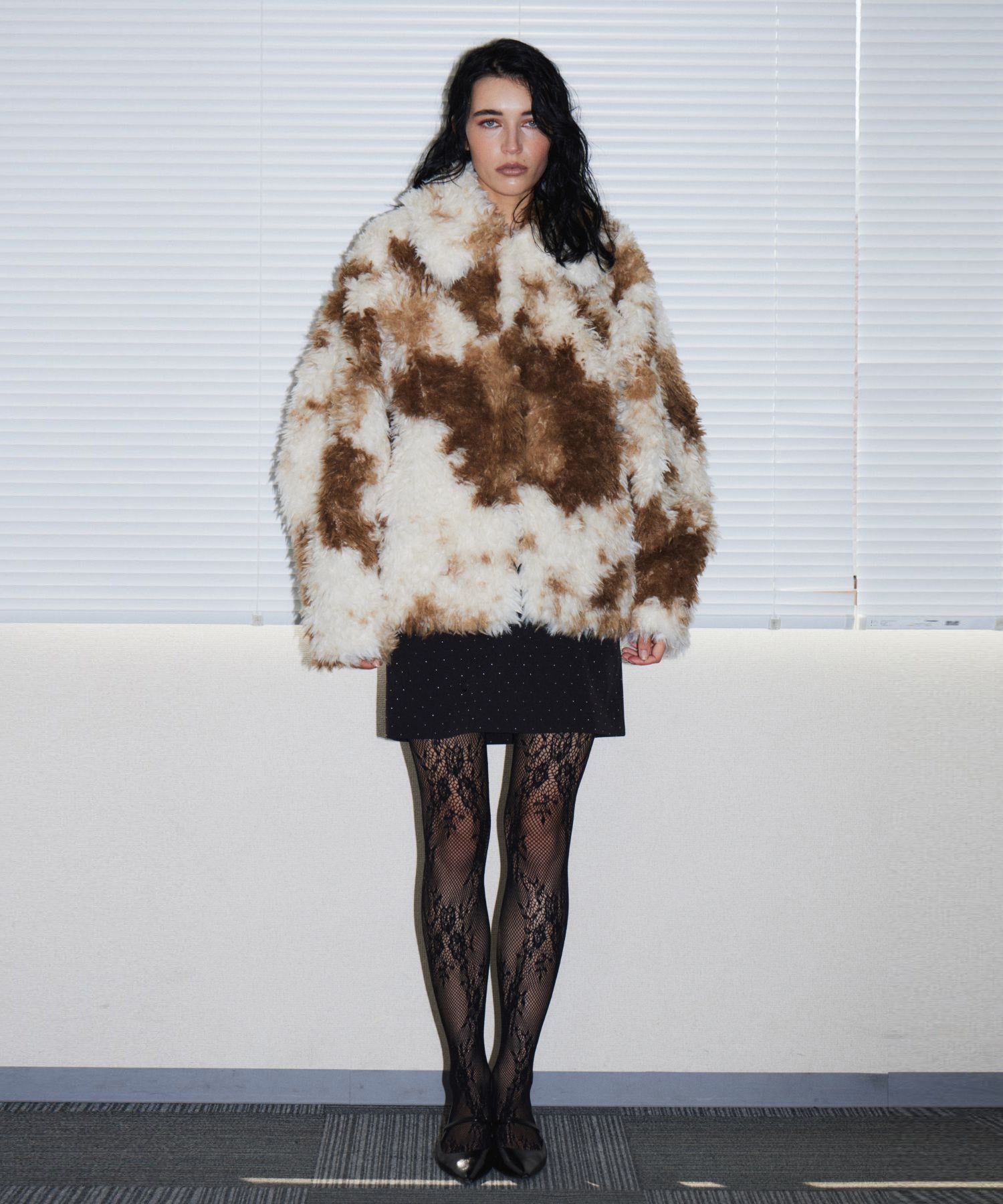 PERRO FUR COAT カラメロ 正面全身