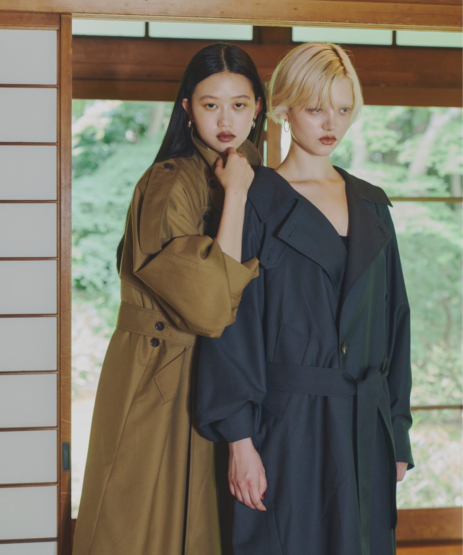 OVER LONG TRENCH COAT