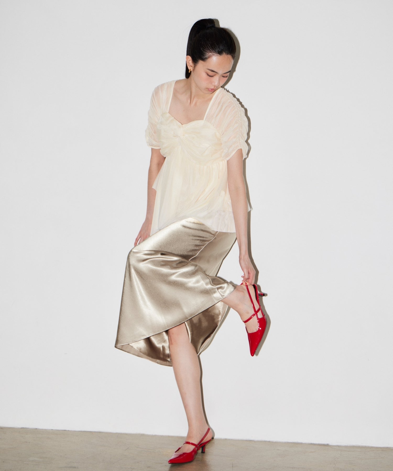 SATIN NARROW SKIRT SETUP