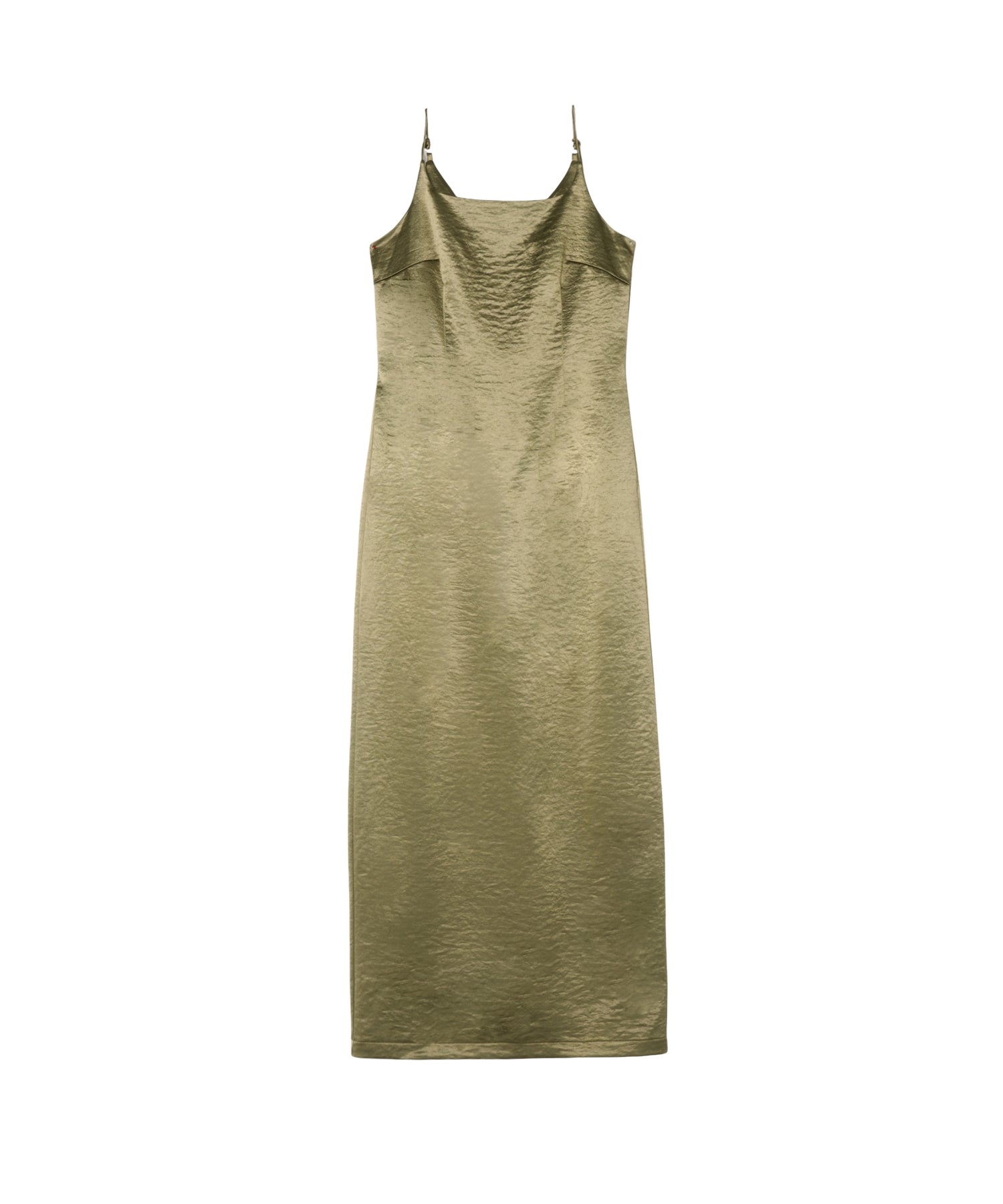 GLOSSY SATIN BACK RIBBON DRESS