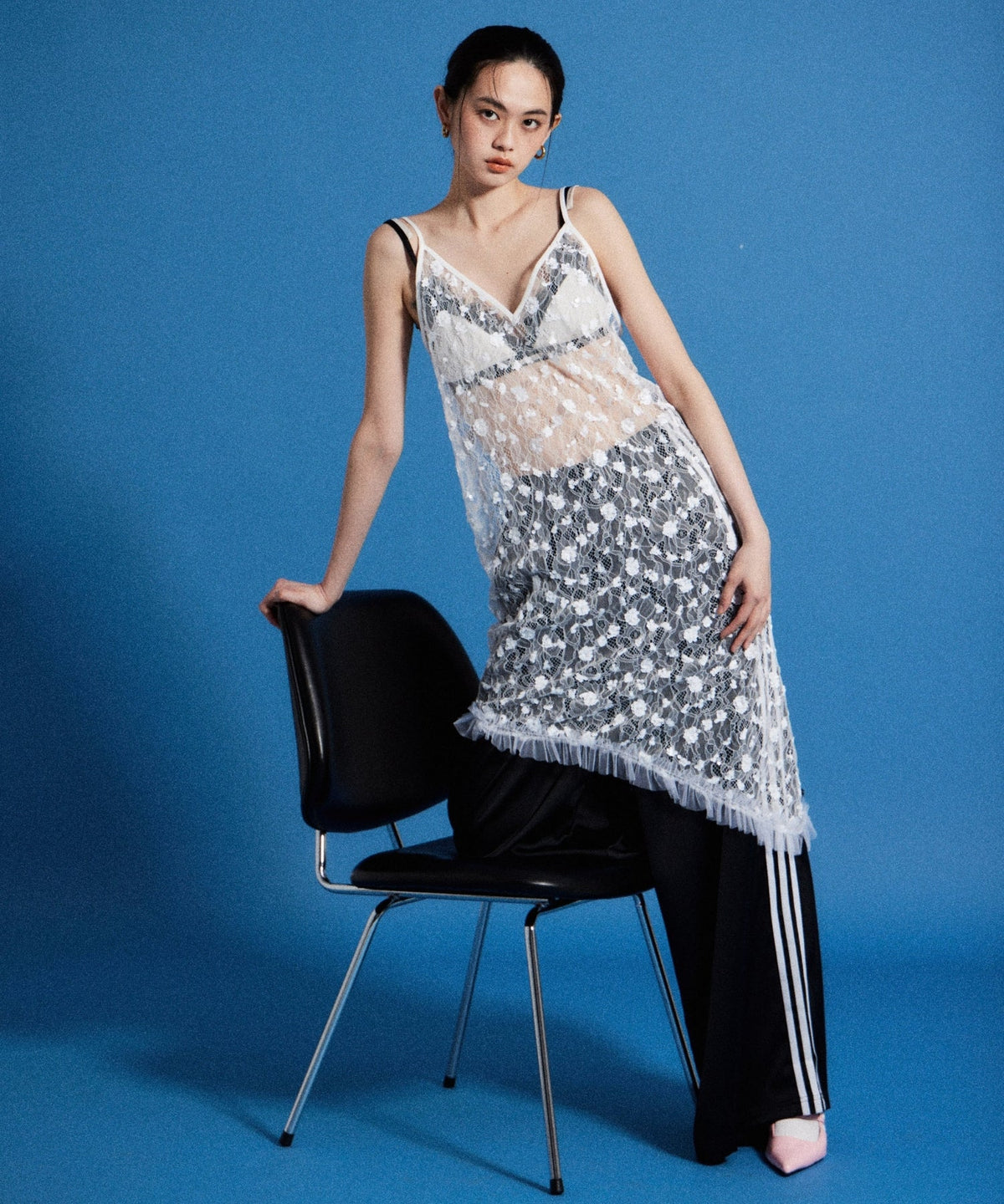 【POPUP】FLOWER SPANGLE CAMI DRESS