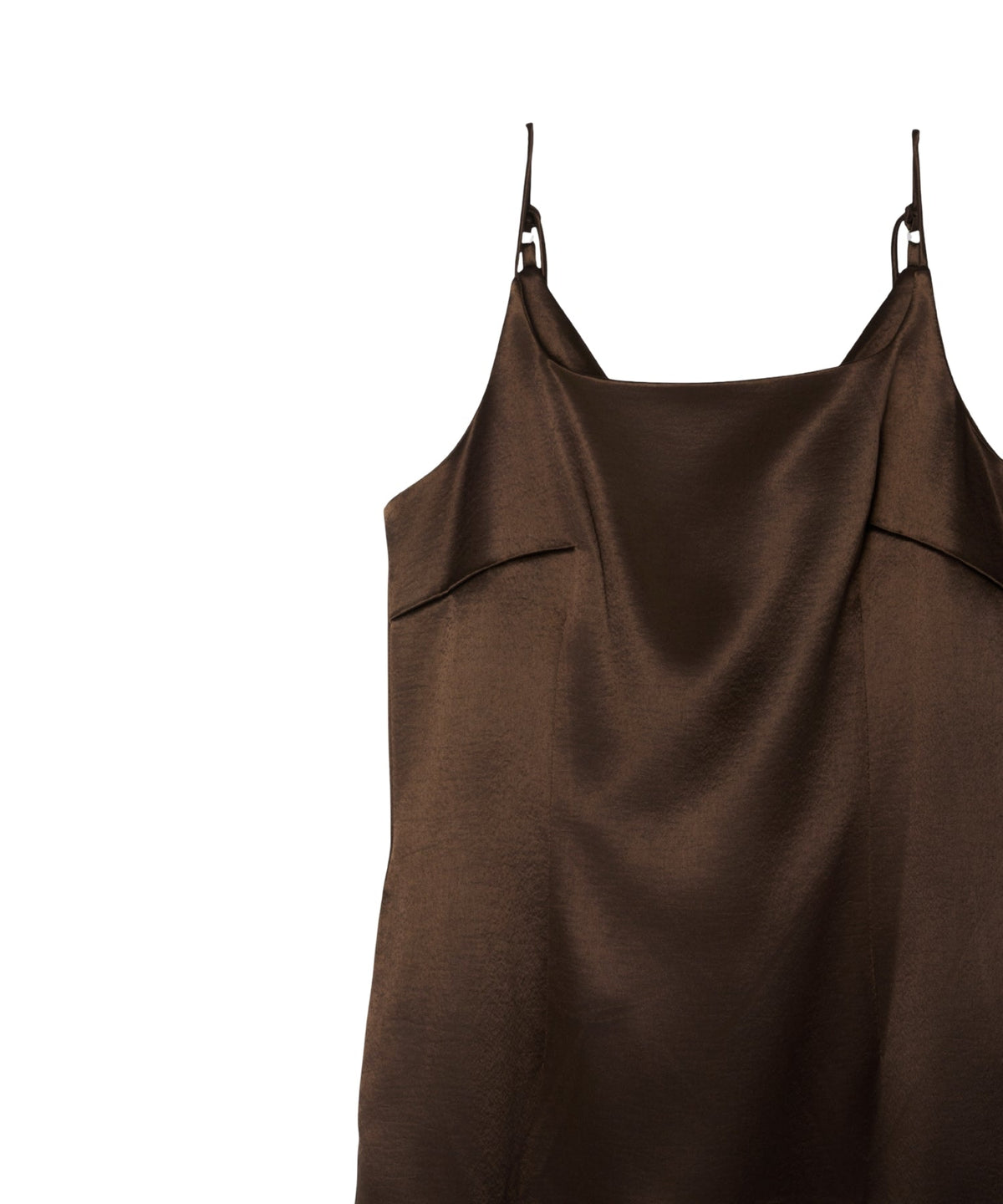 【POPUP】GLOSSY SATIN BACK RIBBON DRESS