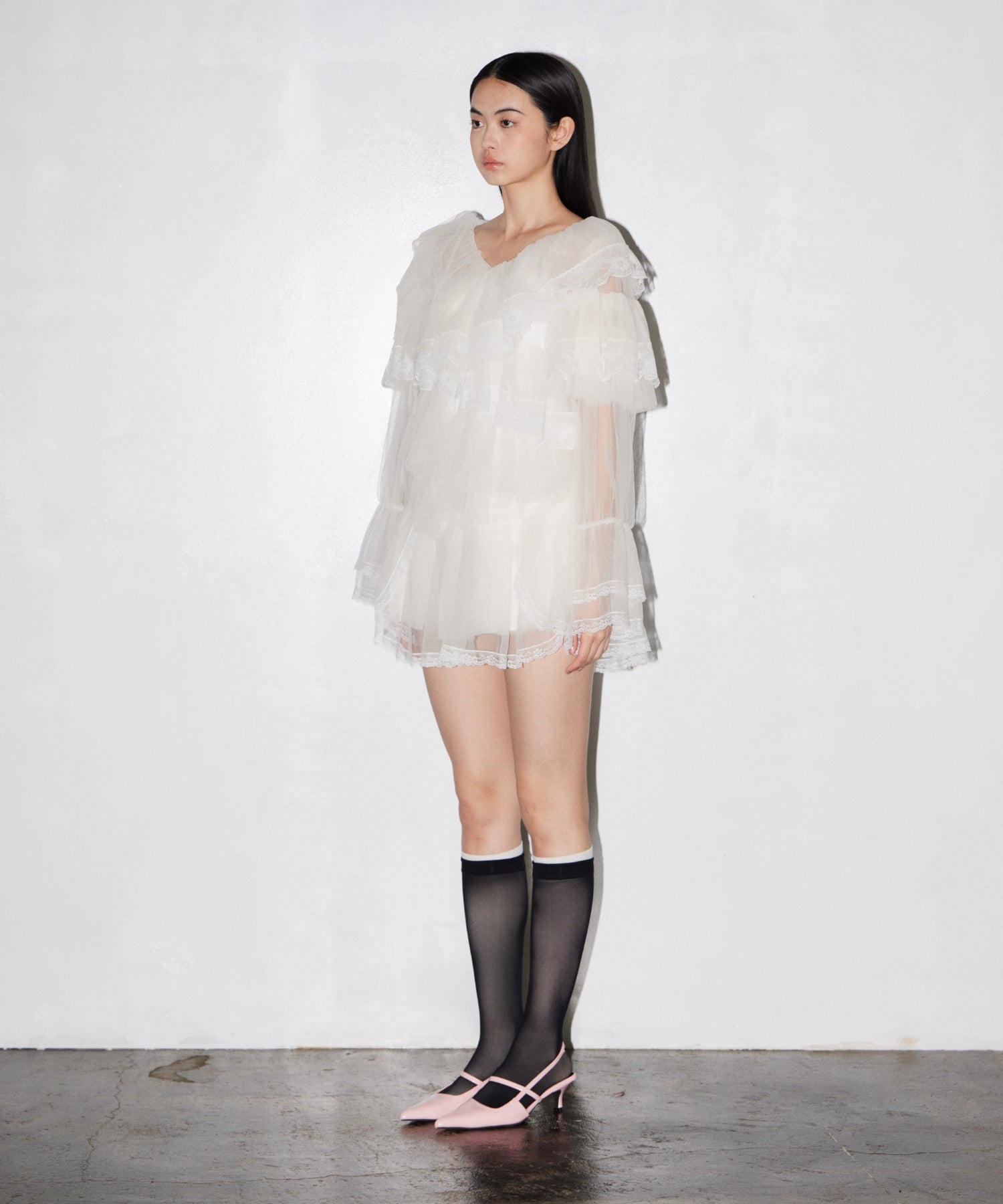 RUFFLE TULLE TOPS & MINI DRESS