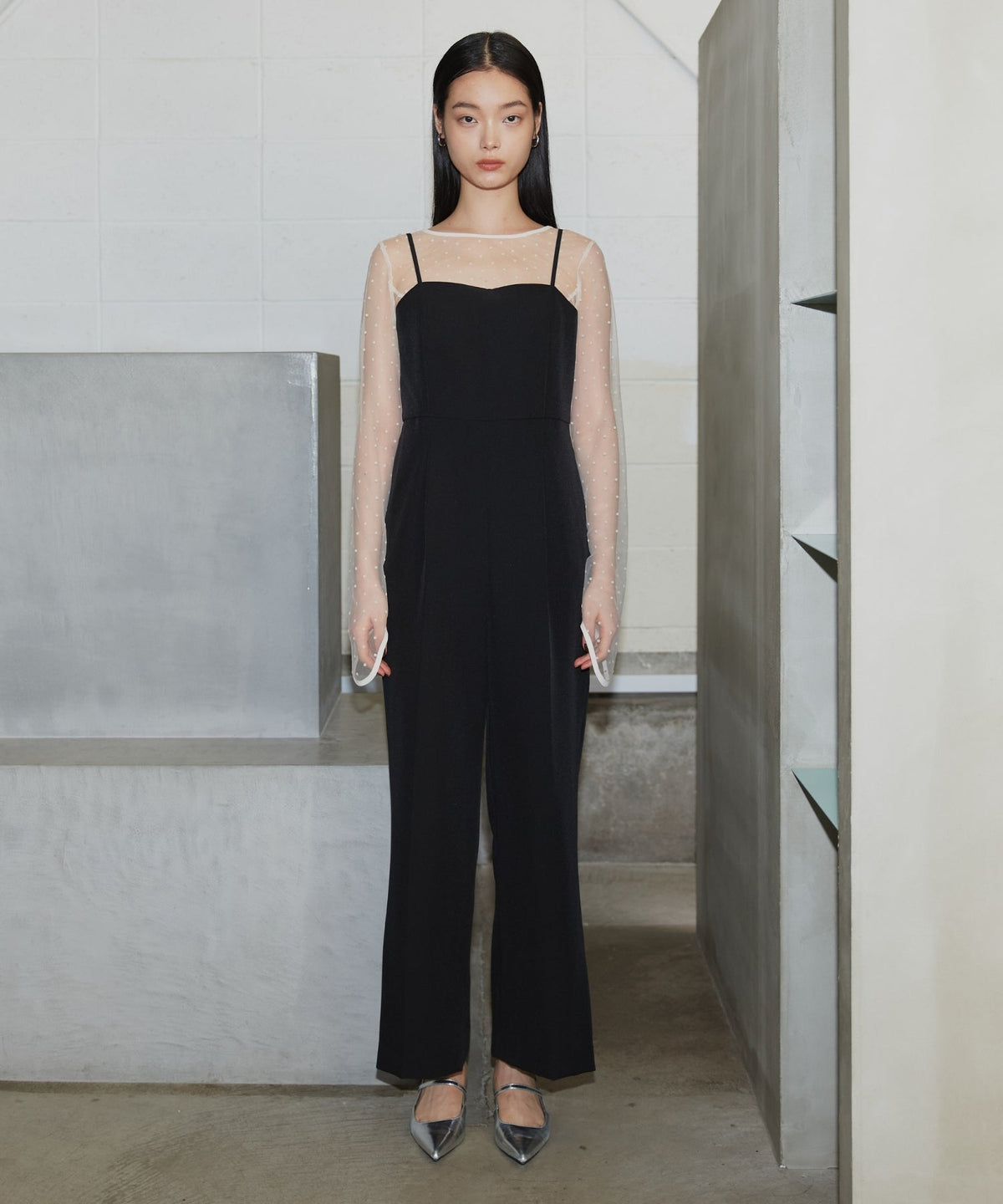 【POPUP】DOT SHEER TOPS