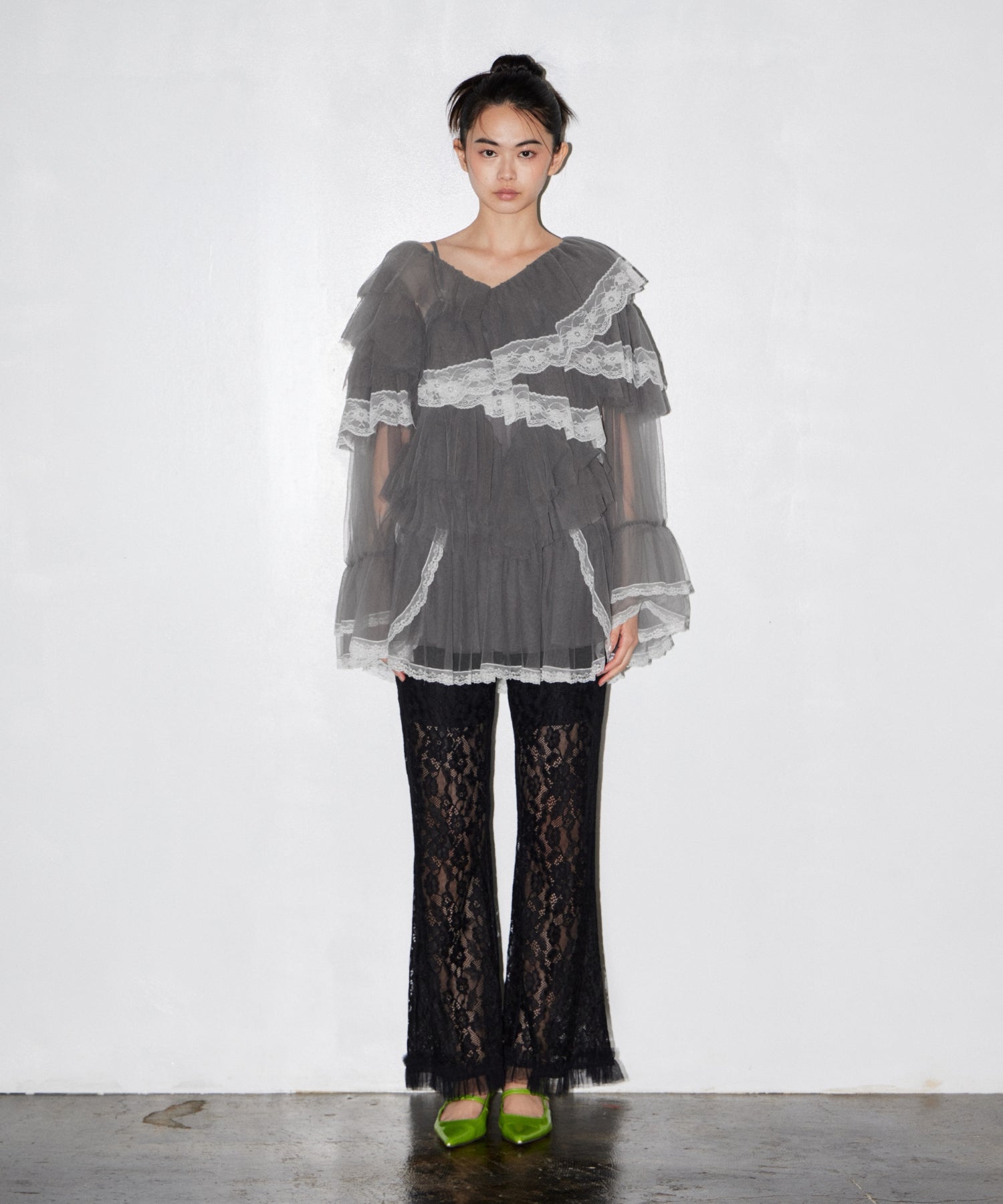 RUFFLE TULLE TOPS & MINI DRESS