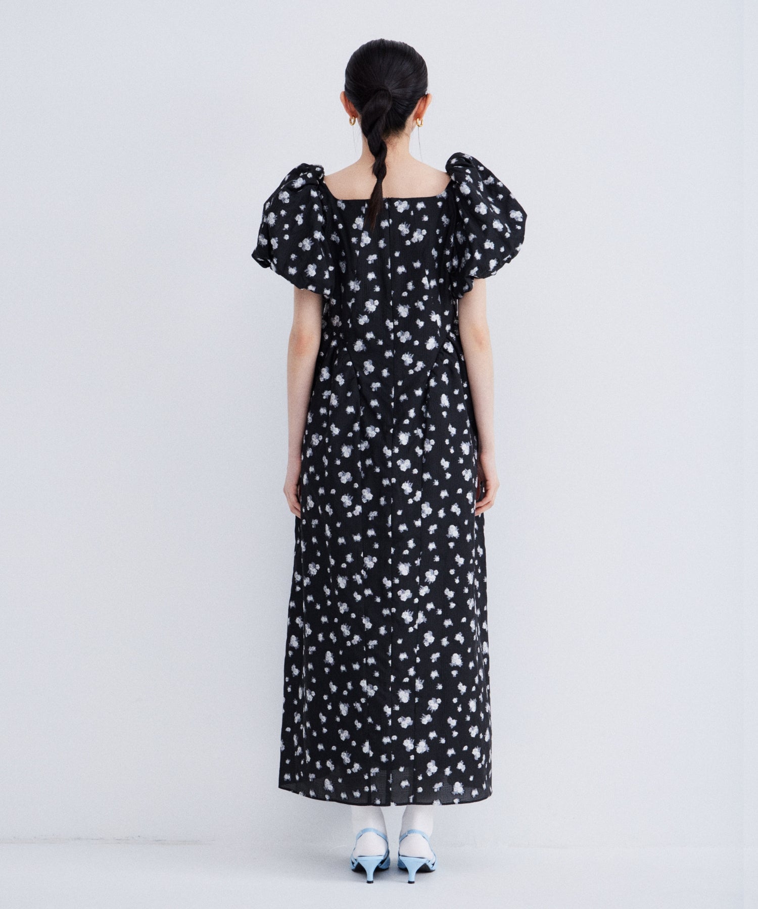 FLOWER JACQUARD FORME DRESS