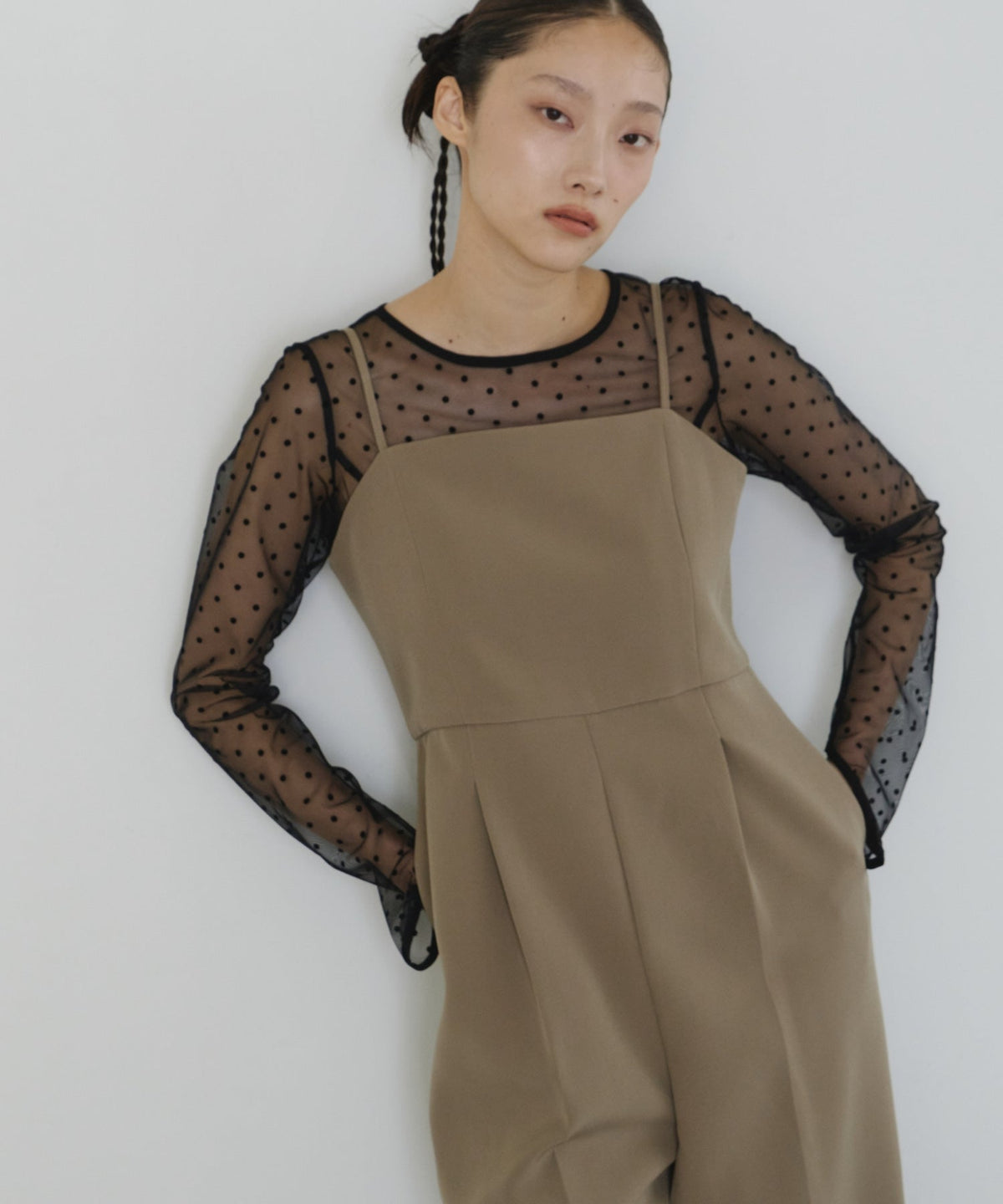 【POPUP】DOT SHEER TOPS