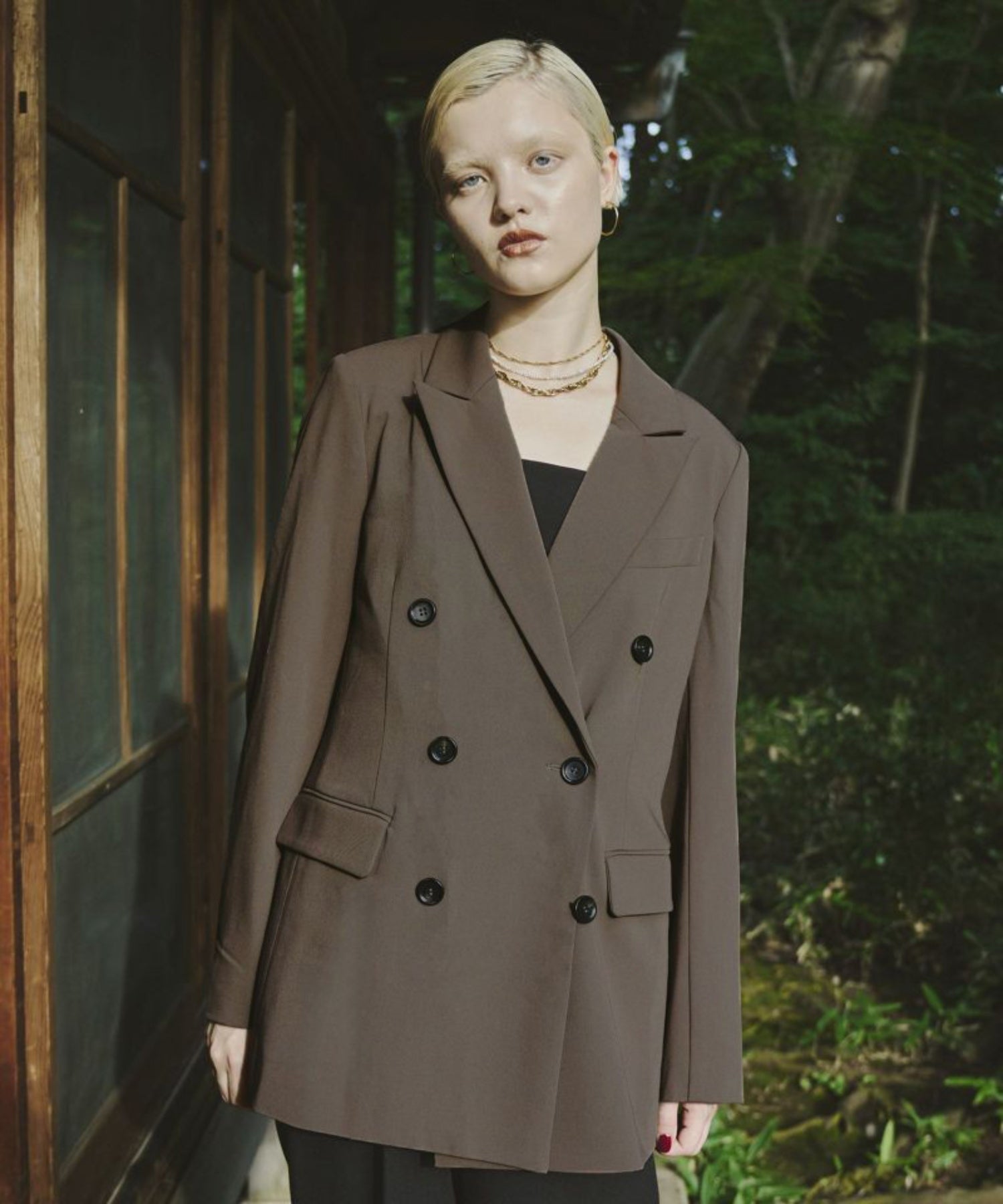 PEAKED LAPEL JACKET