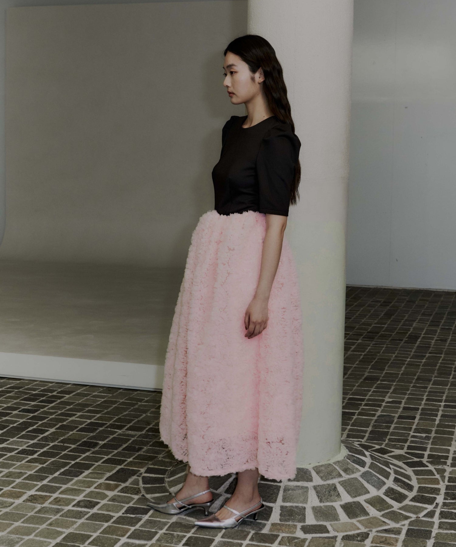 MOCOMOCO SET UP HALF SLEEVE DRESS