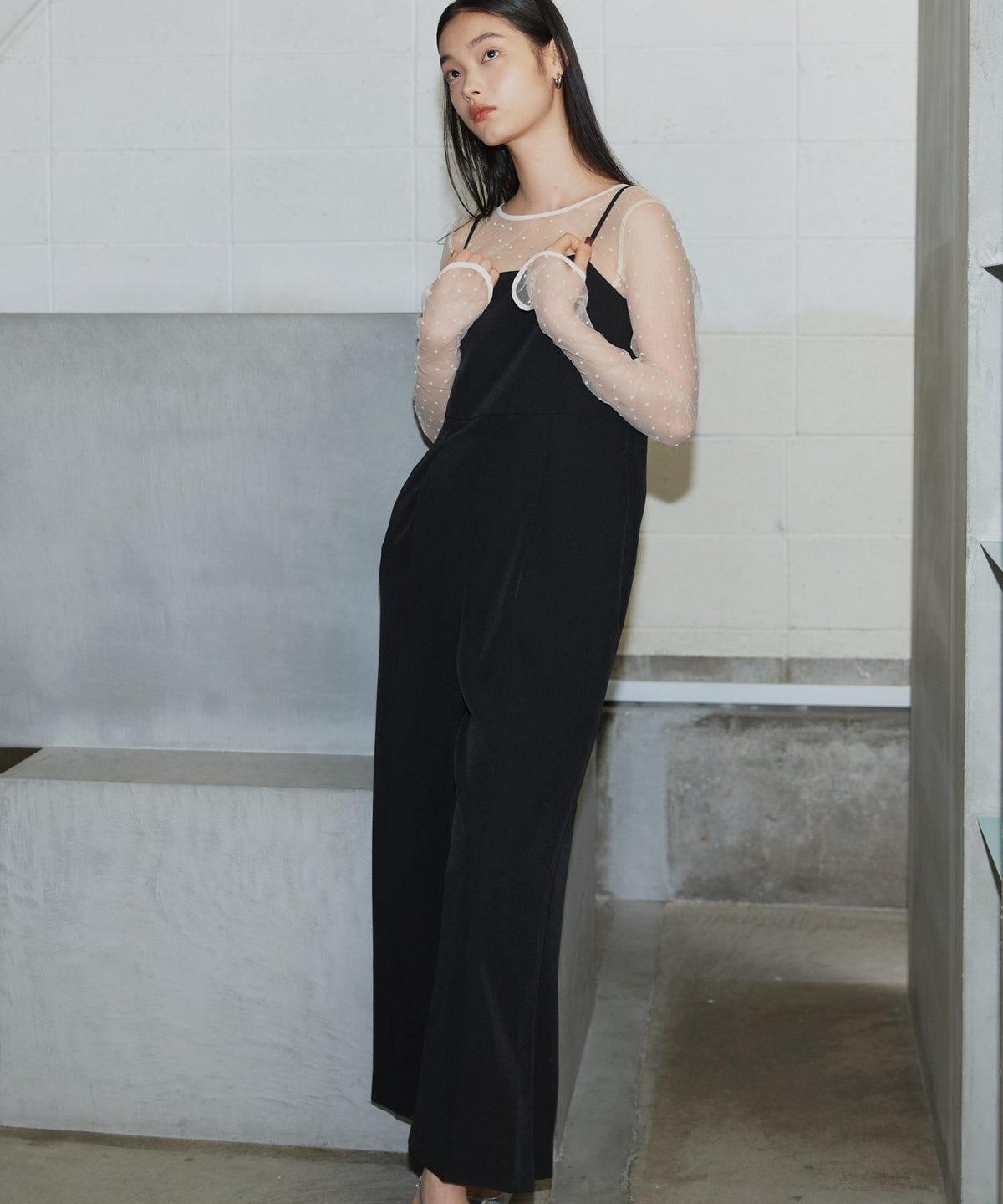 【POPUP】DOT SHEER TOPS