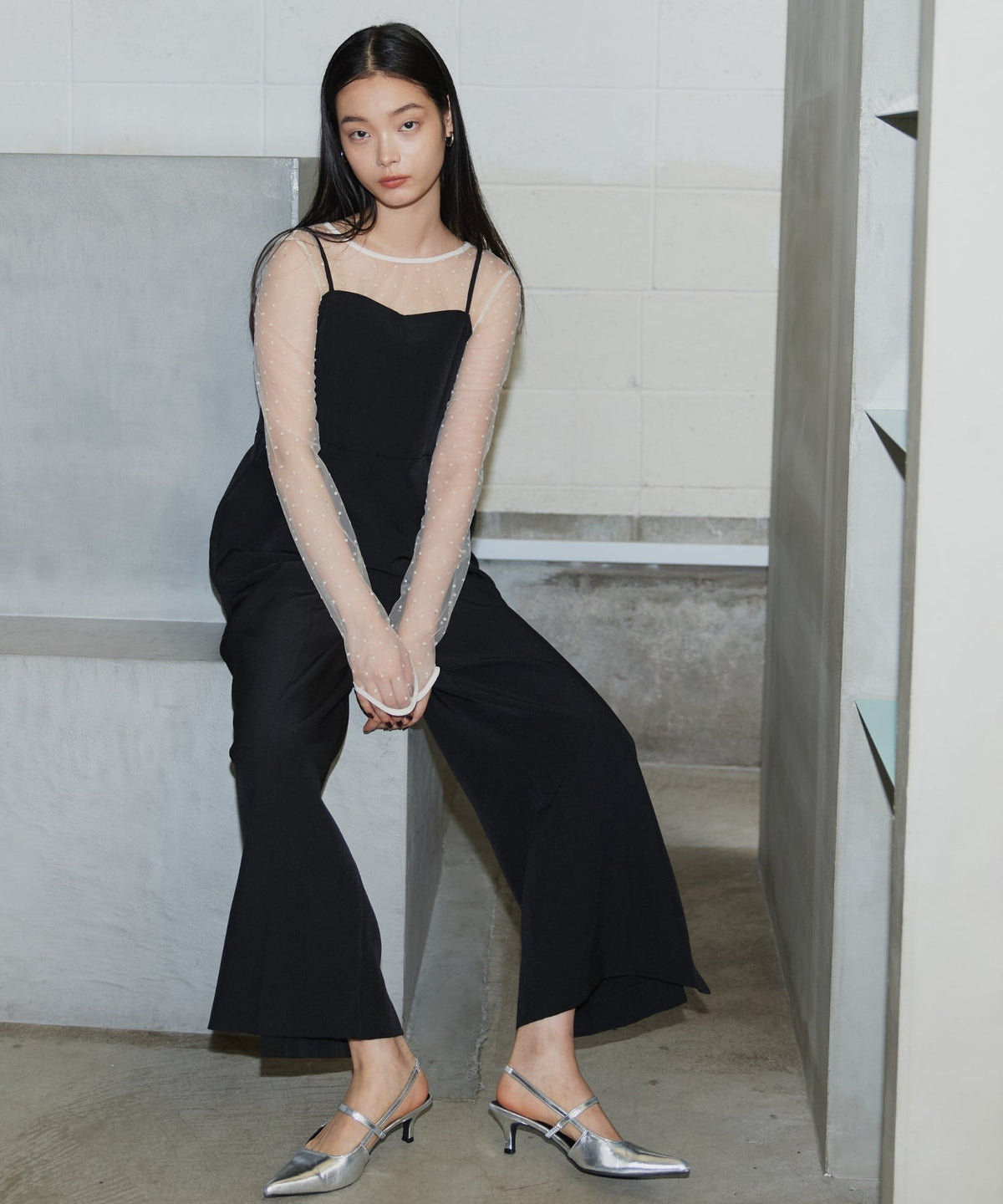 【POPUP】DOT SHEER TOPS