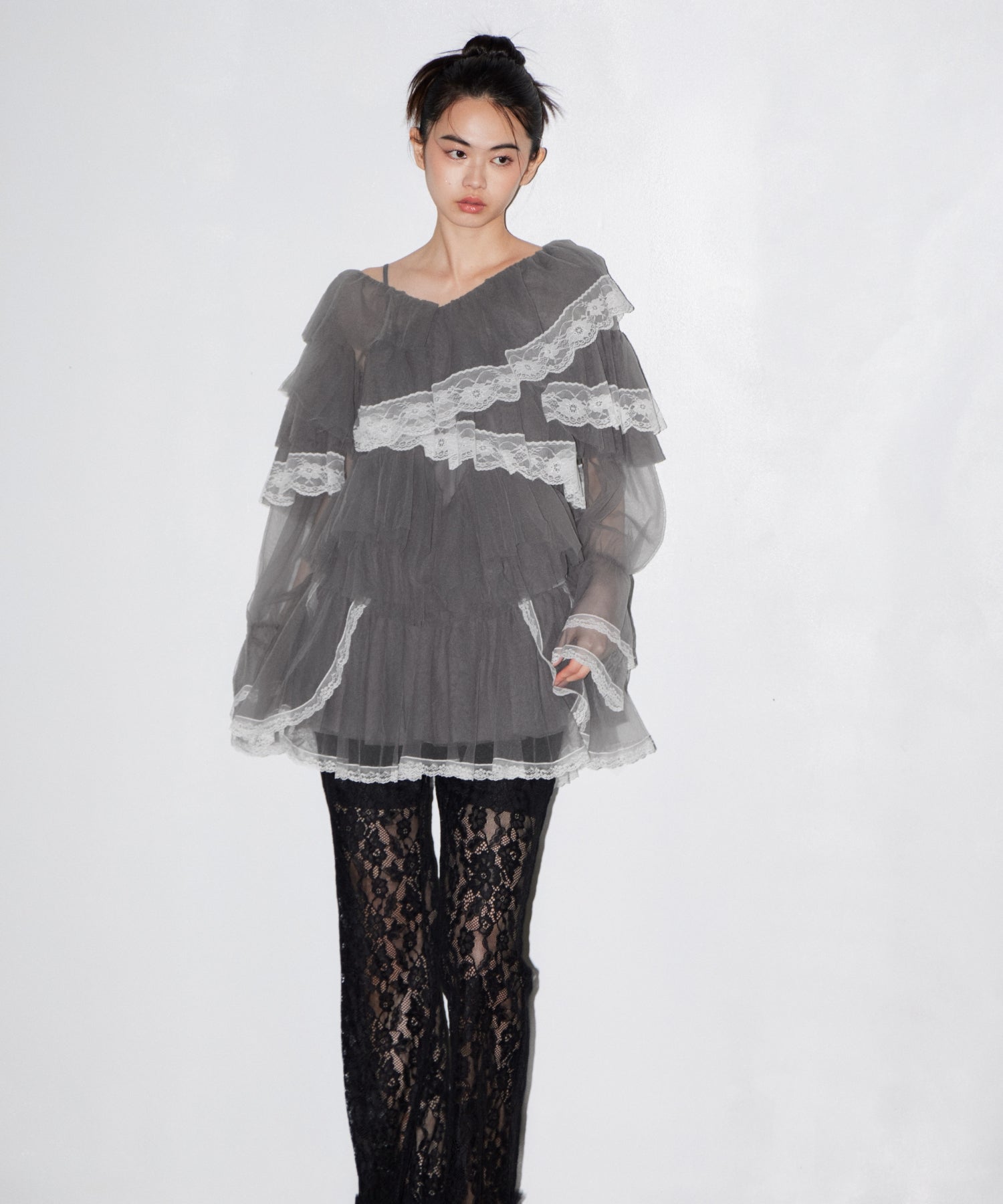 RUFFLE TULLE TOPS & MINI DRESS
