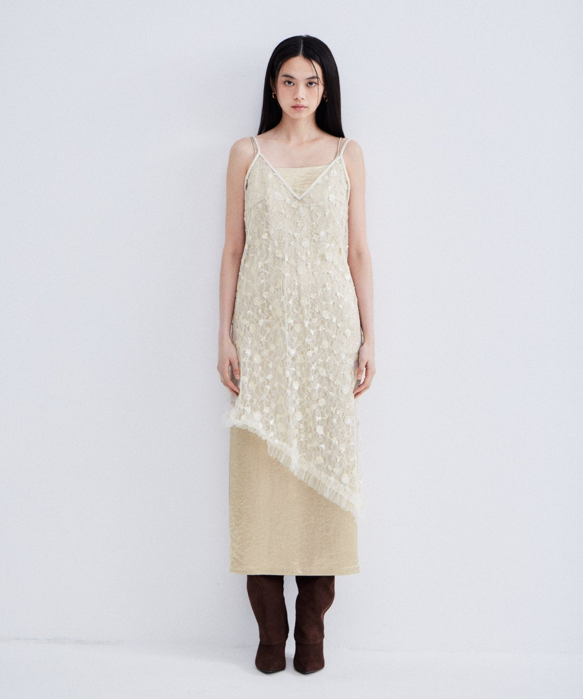 【POPUP】FLOWER SPANGLE CAMI DRESS