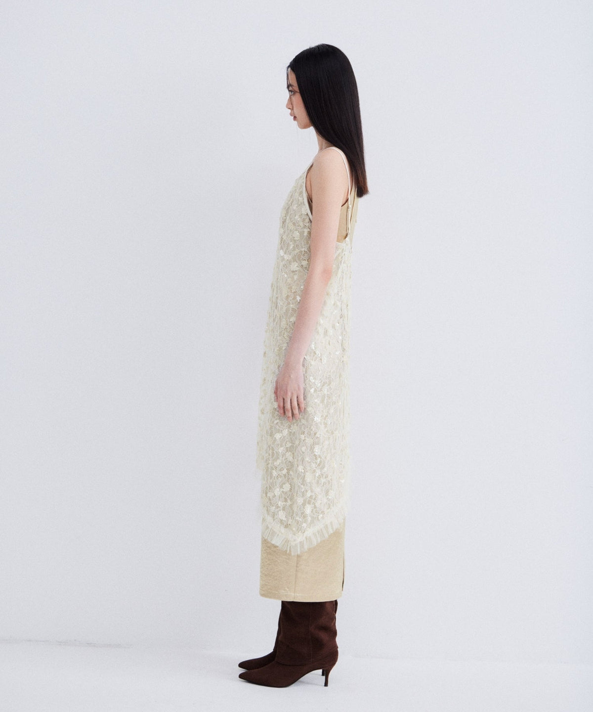【POPUP】FLOWER SPANGLE CAMI DRESS