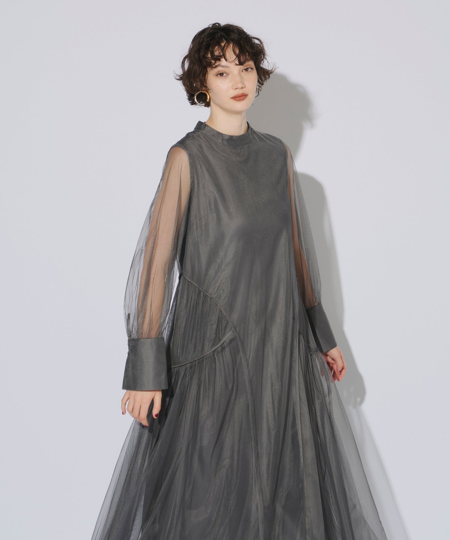 PIPING TULLE DRESS