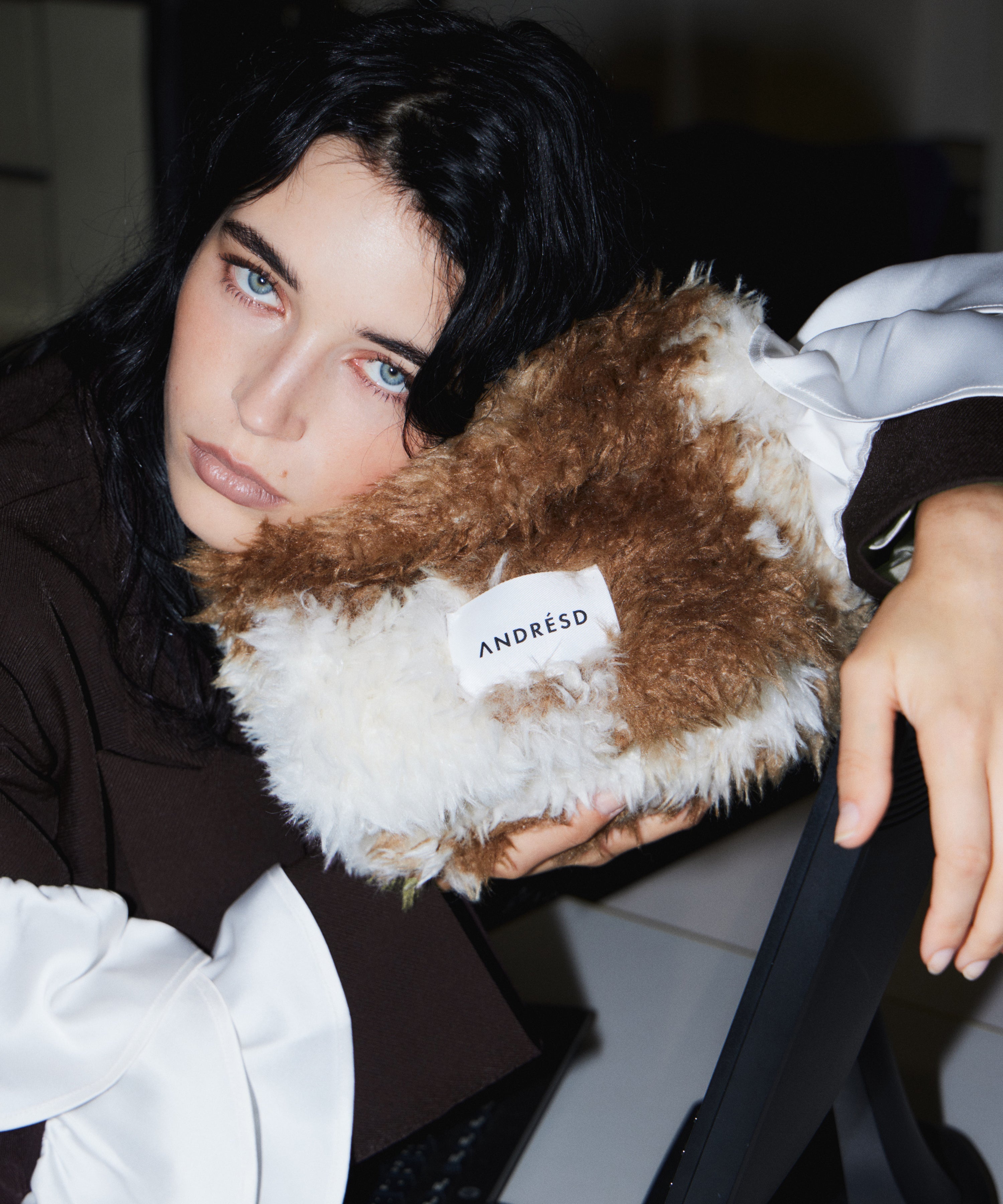 PERRO FUR BAG ブラウン 手持ち画像