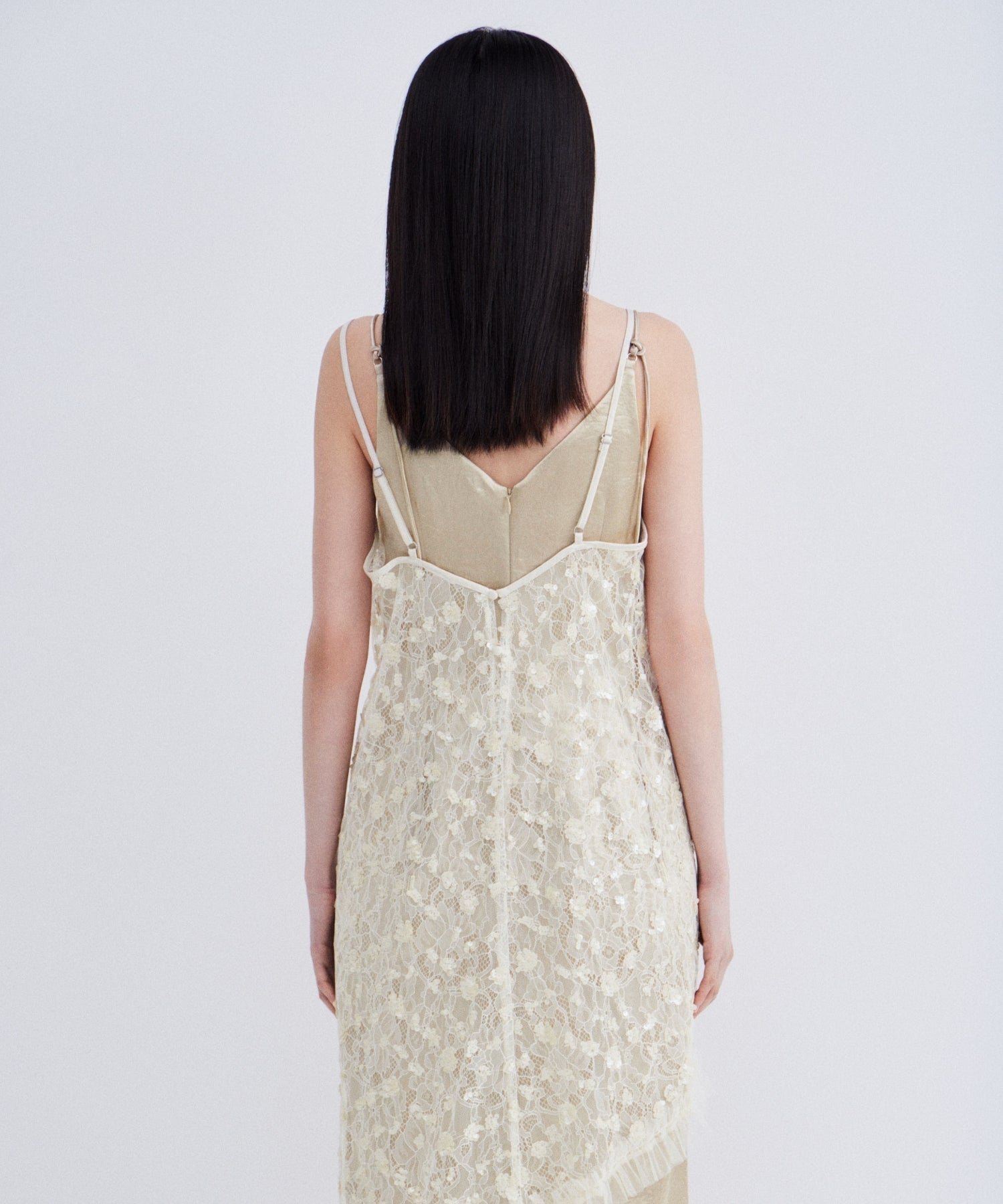 FLOWER SPANGLE CAMI DRESS