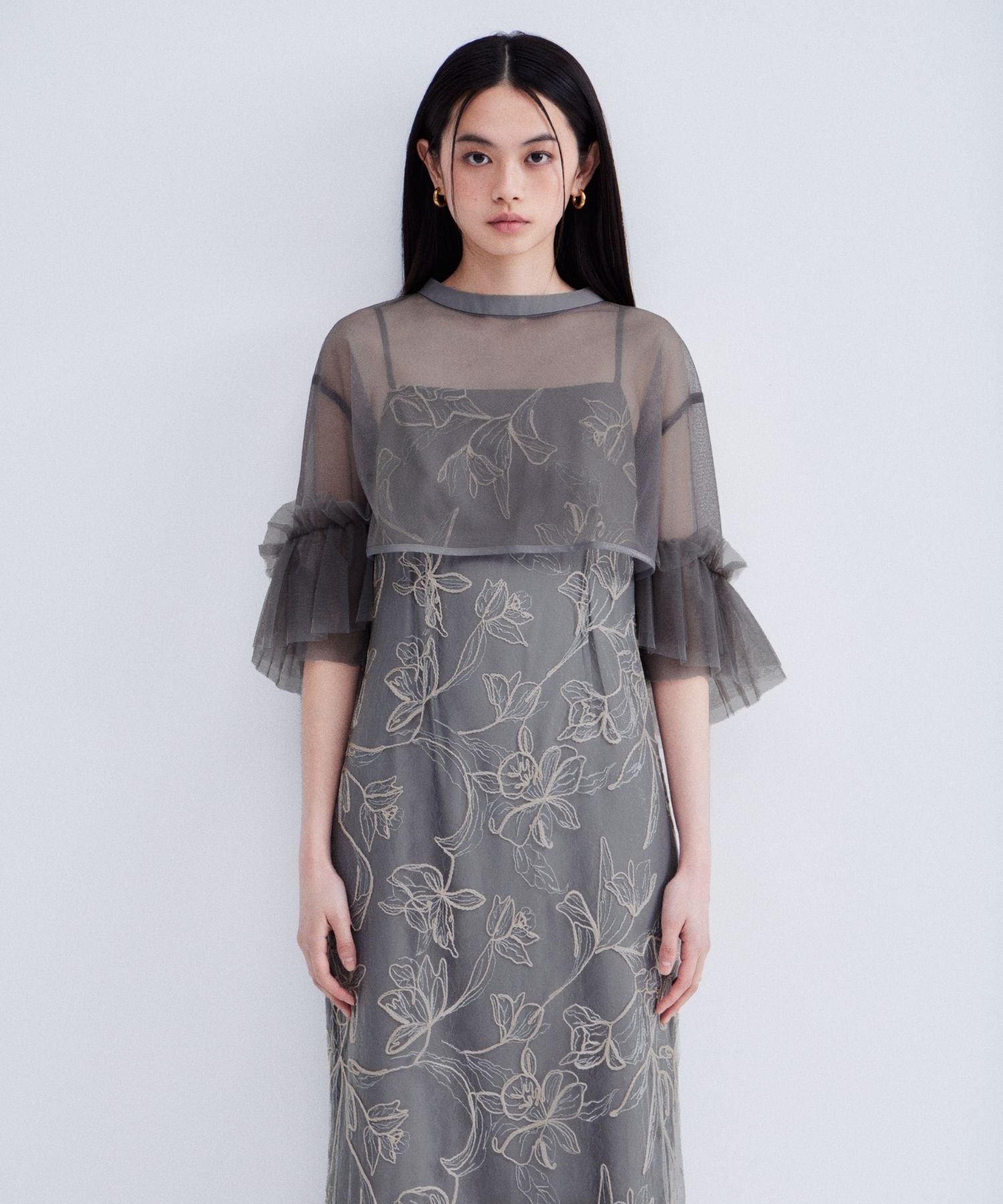 EMBROIDERY FRILL SET DRESS