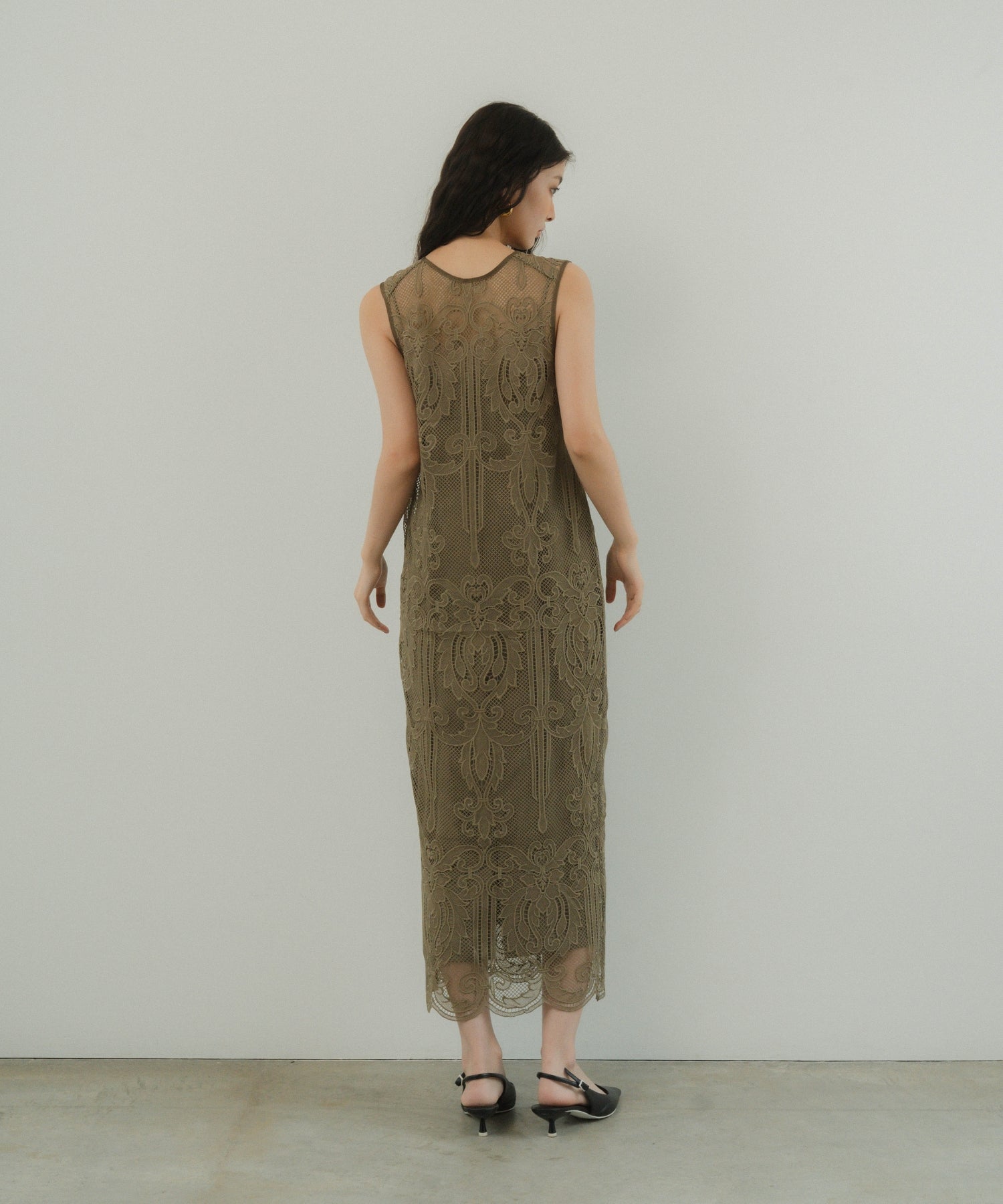 CHEMICAL LACE ZIPPER DRESS