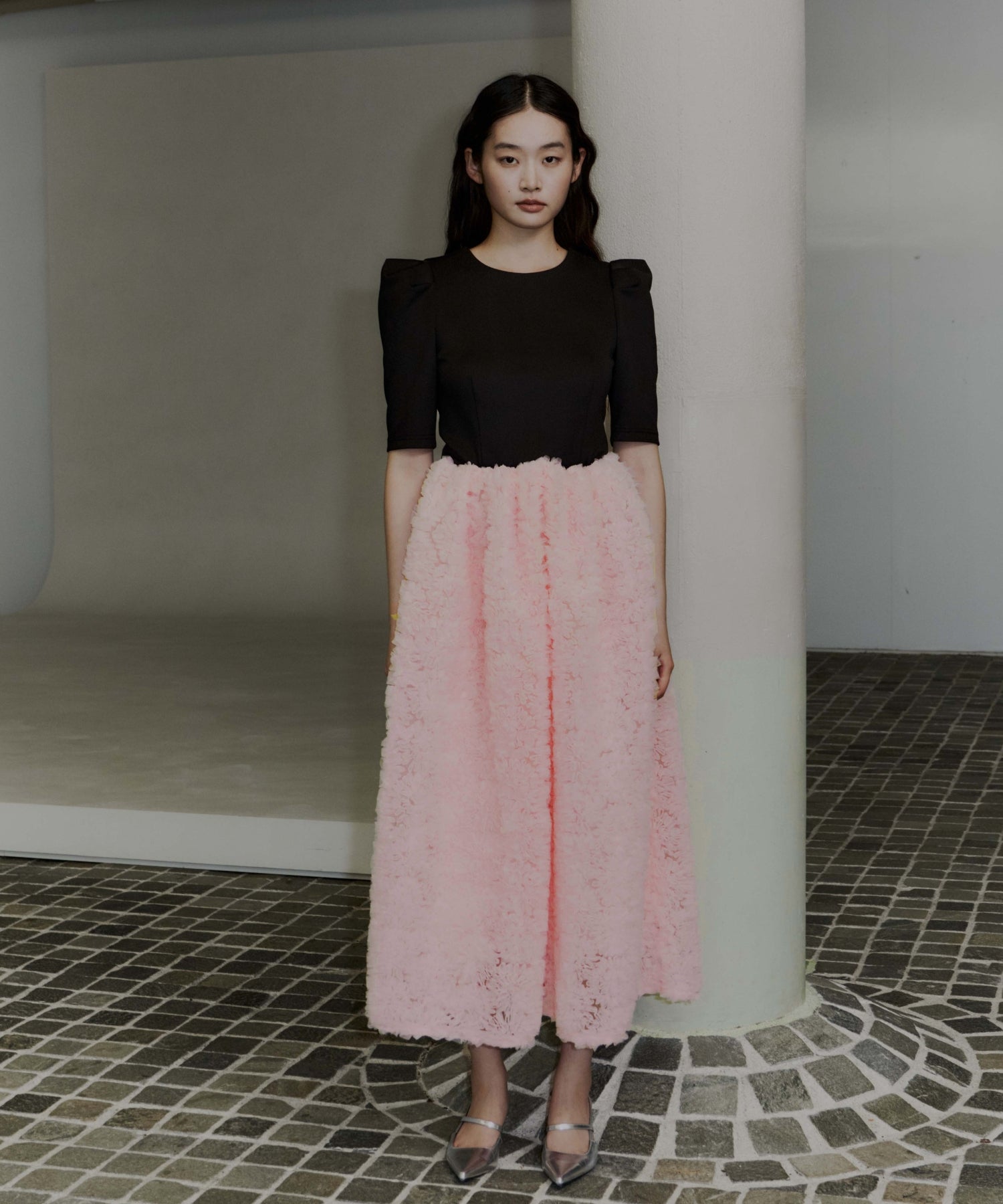 MOCOMOCO SET UP HALF SLEEVE DRESS