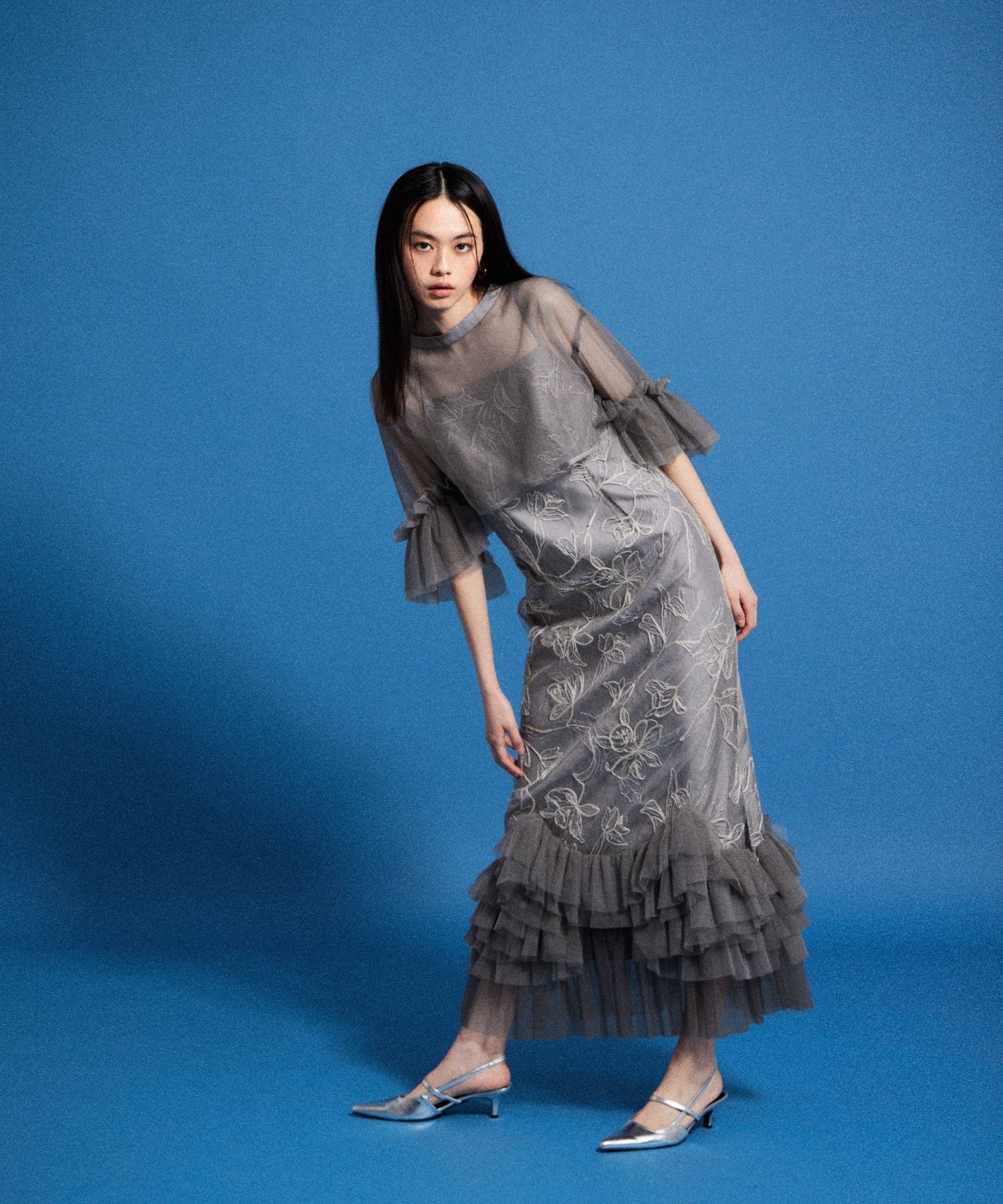 EMBROIDERY FRILL SET DRESS