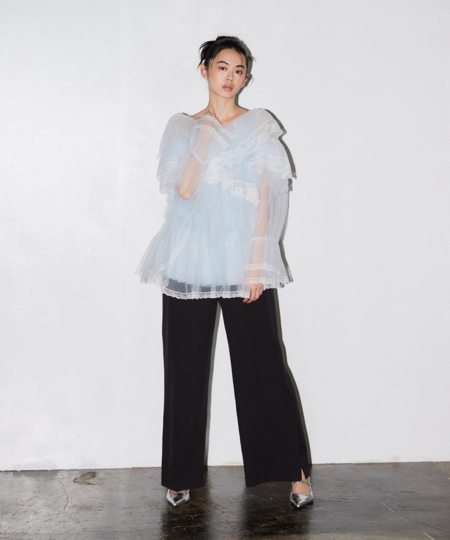 RUFFLE TULLE TOPS & MINI DRESS