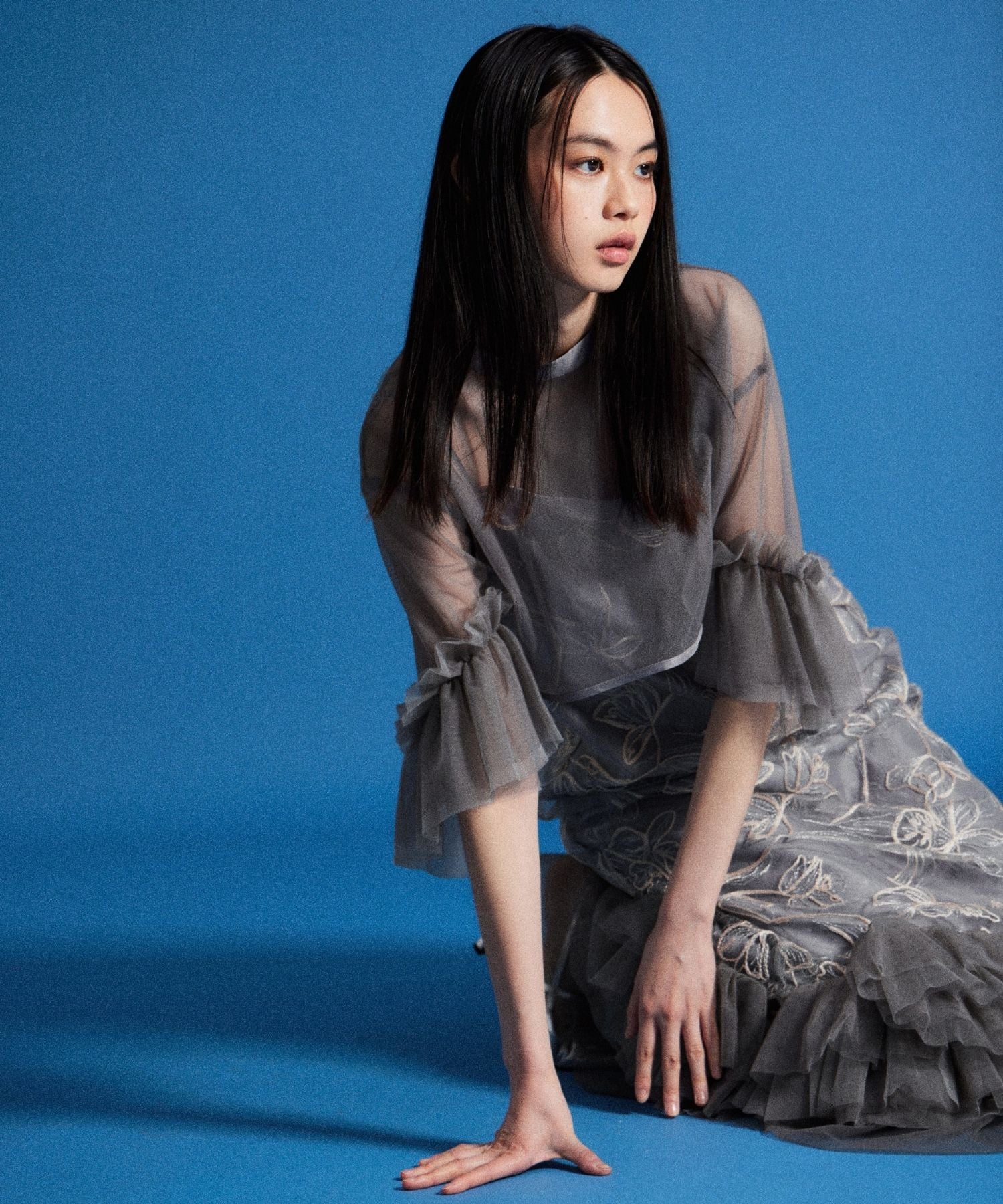 EMBROIDERY FRILL SET DRESS