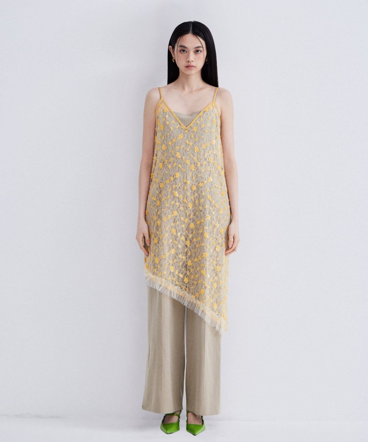 【POPUP】FLOWER SPANGLE CAMI DRESS
