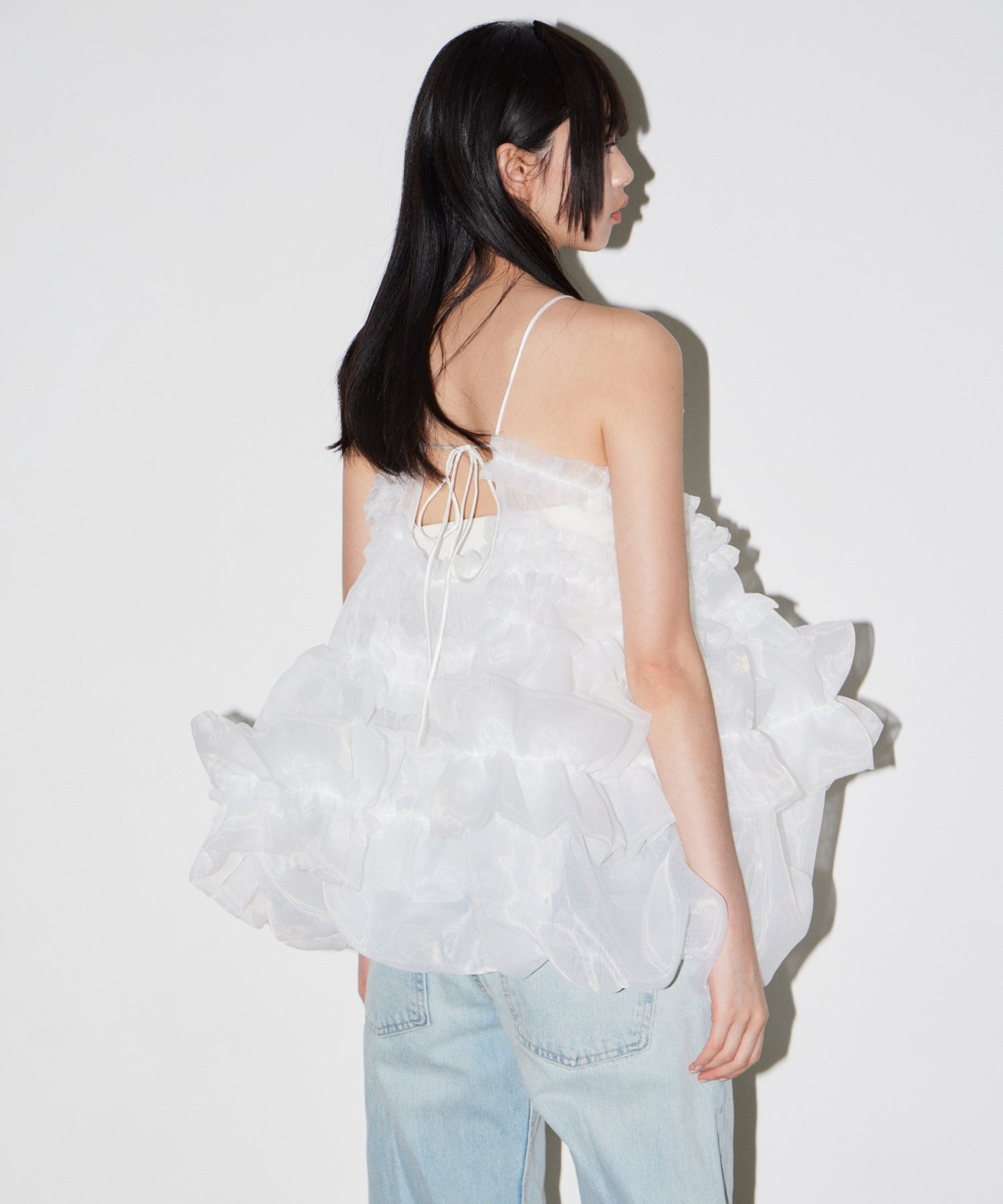 【POPUP】ORGANZA FRILL BALLOON CAMI