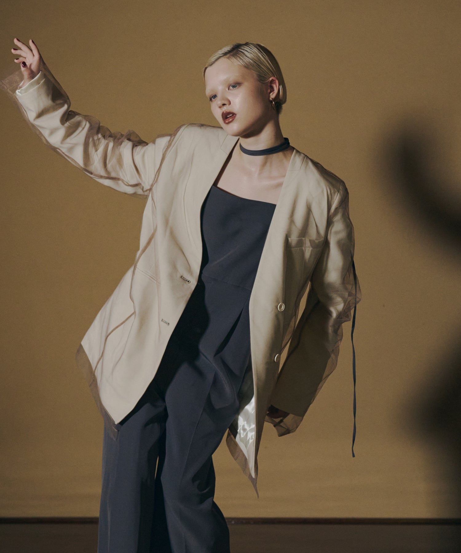 BOXY LAYERED TULLE JACKET