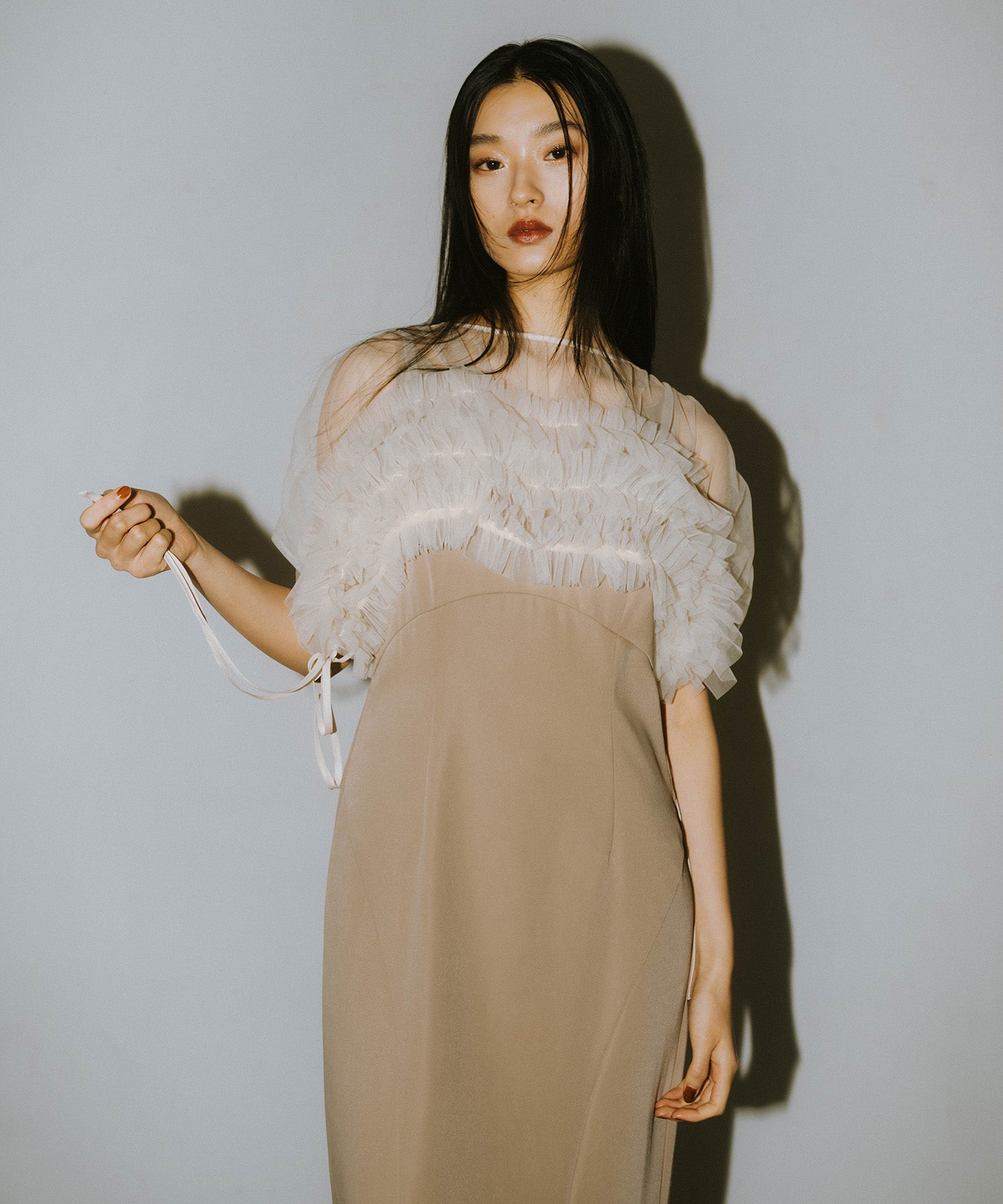 VOLUME SOFT TULLE DRESS
