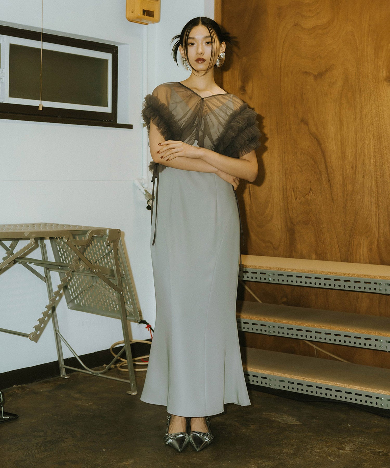 VOLUME SOFT TULLE DRESS