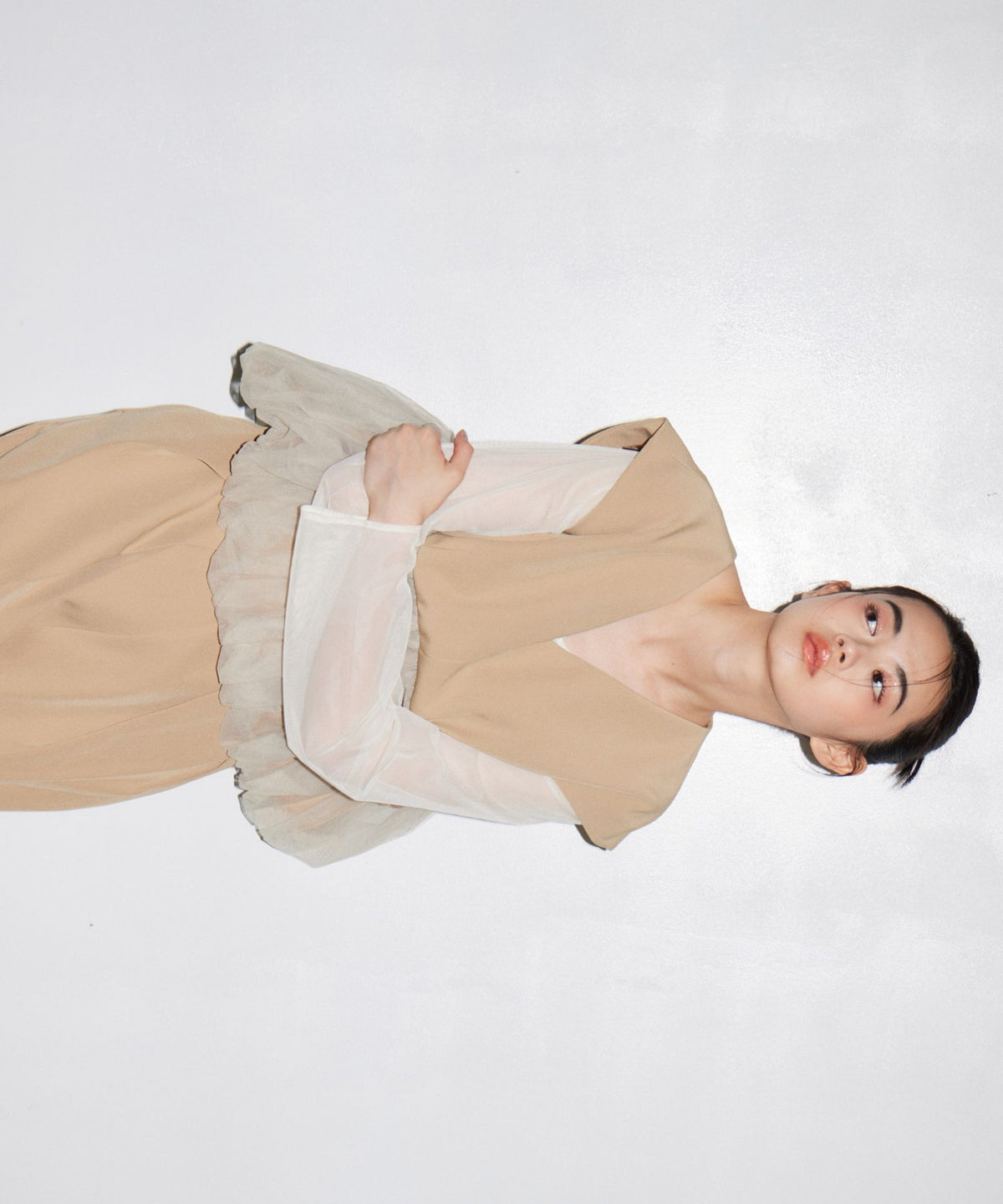 PEPLUM TULLE SET UP PANTS DRESS