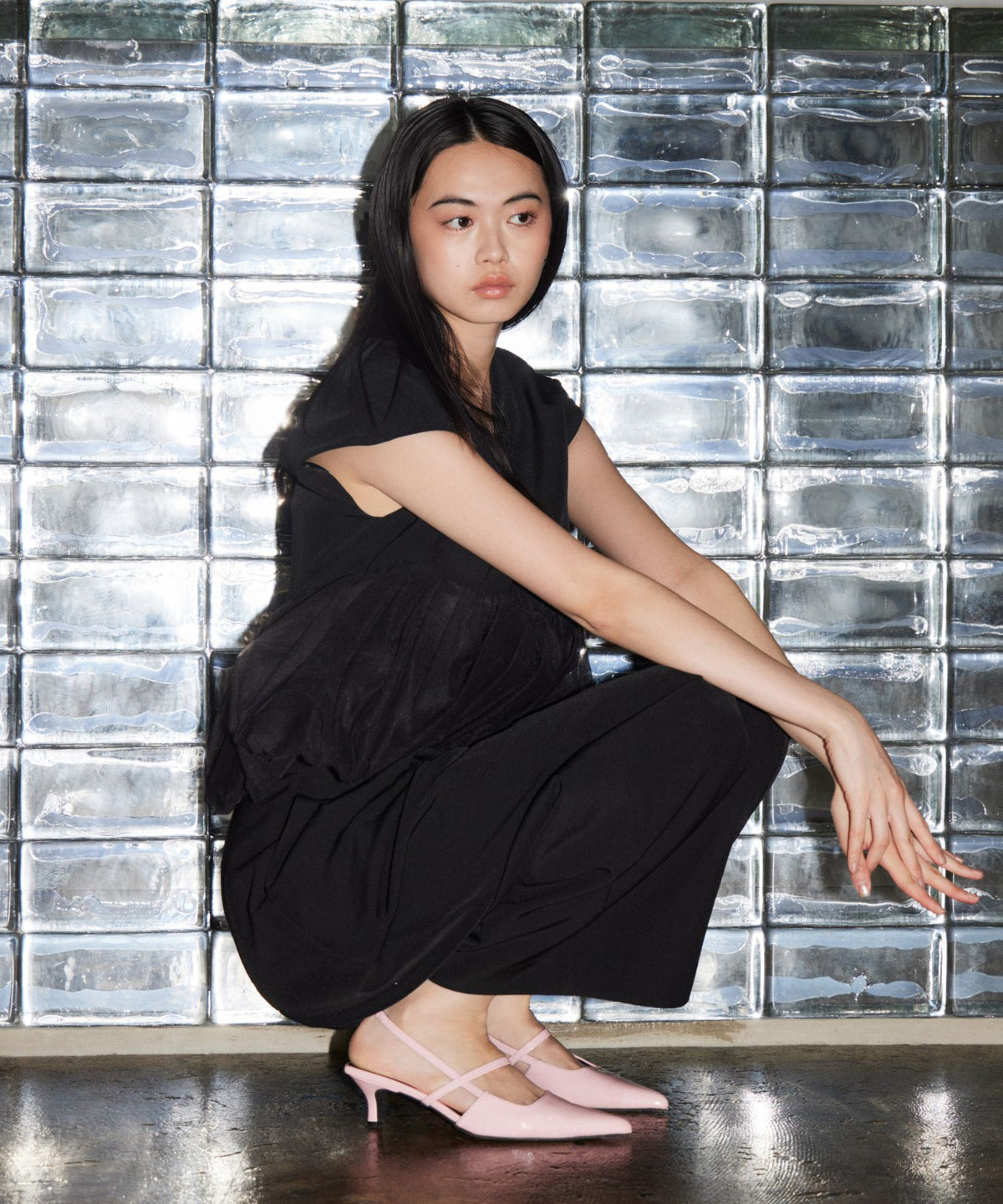 PEPLUM TULLE SET UP PANTS DRESS