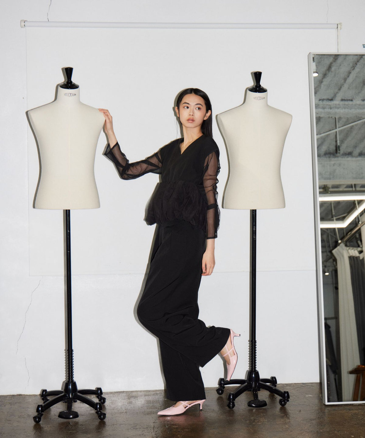 PEPLUM TULLE SET UP PANTS DRESS