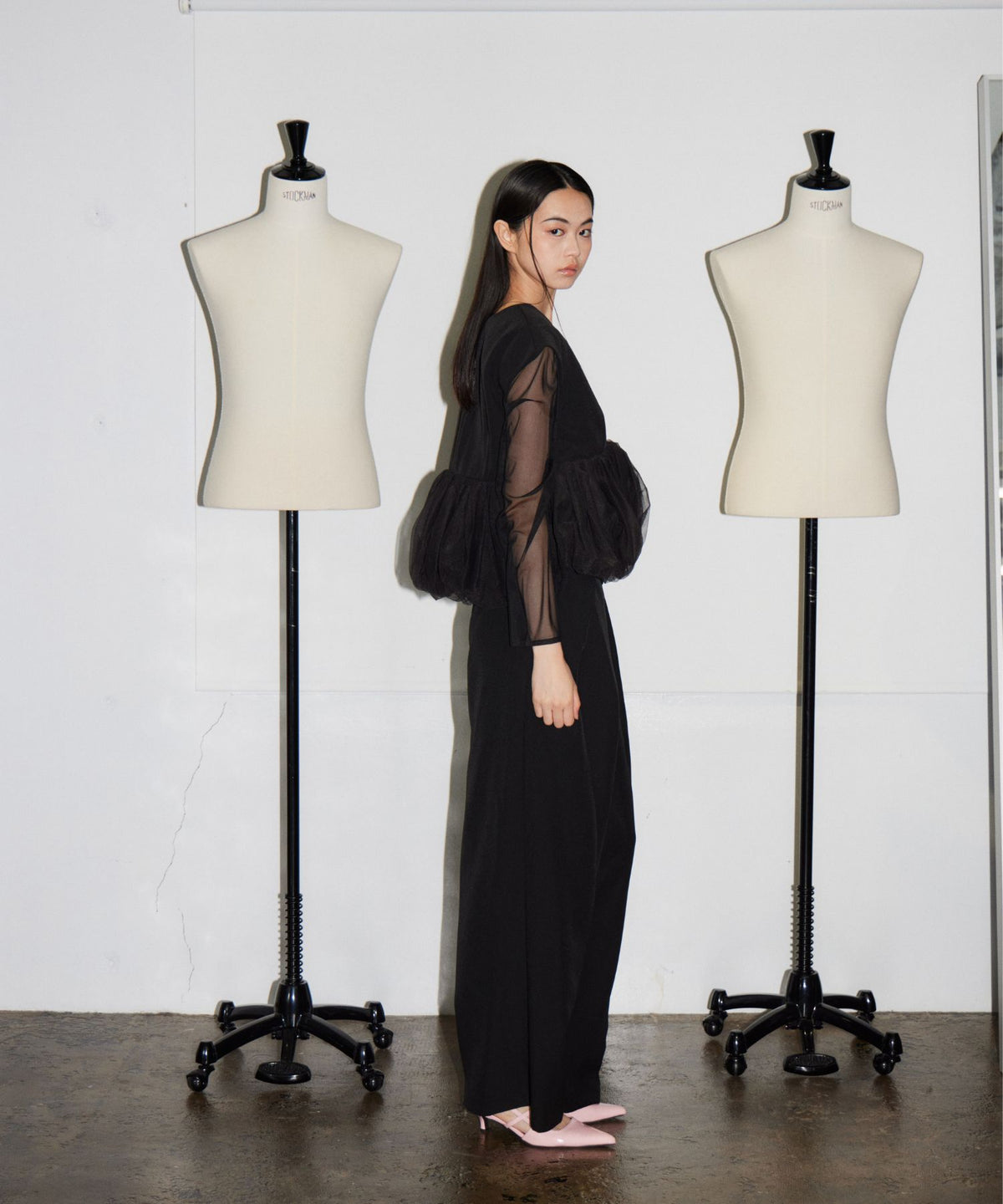 PEPLUM TULLE SET UP PANTS DRESS
