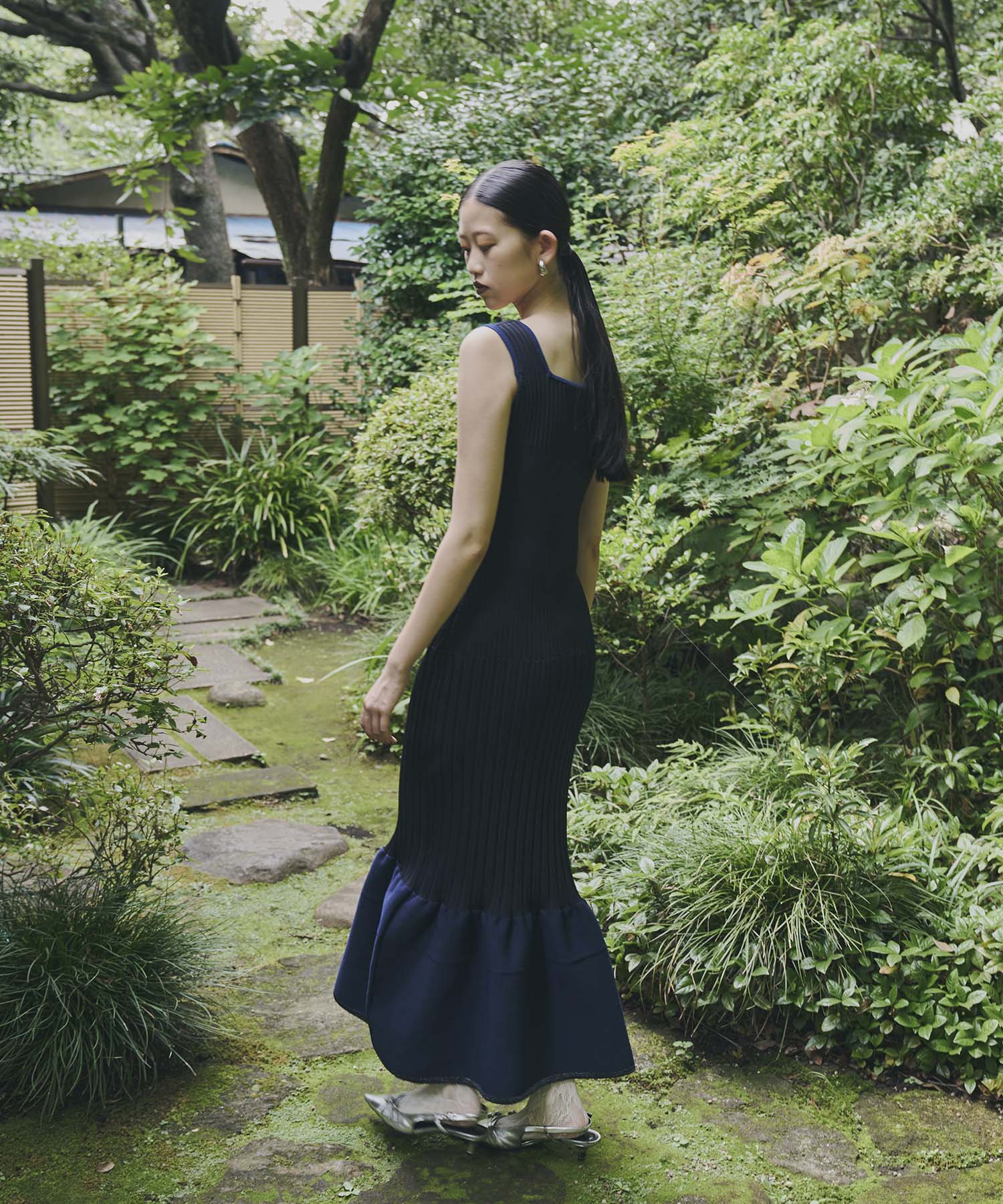 MERMAID HEM RIB KNIT DRESS