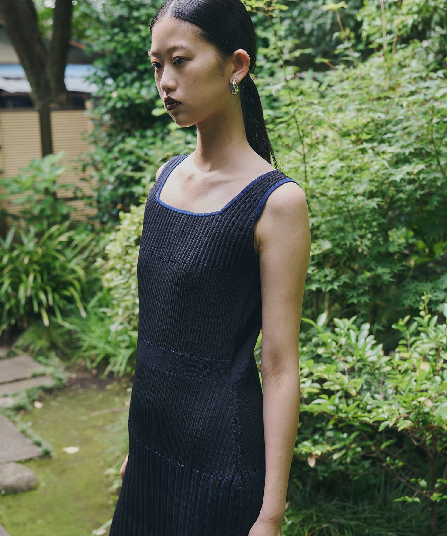 MERMAID HEM RIB KNIT DRESS