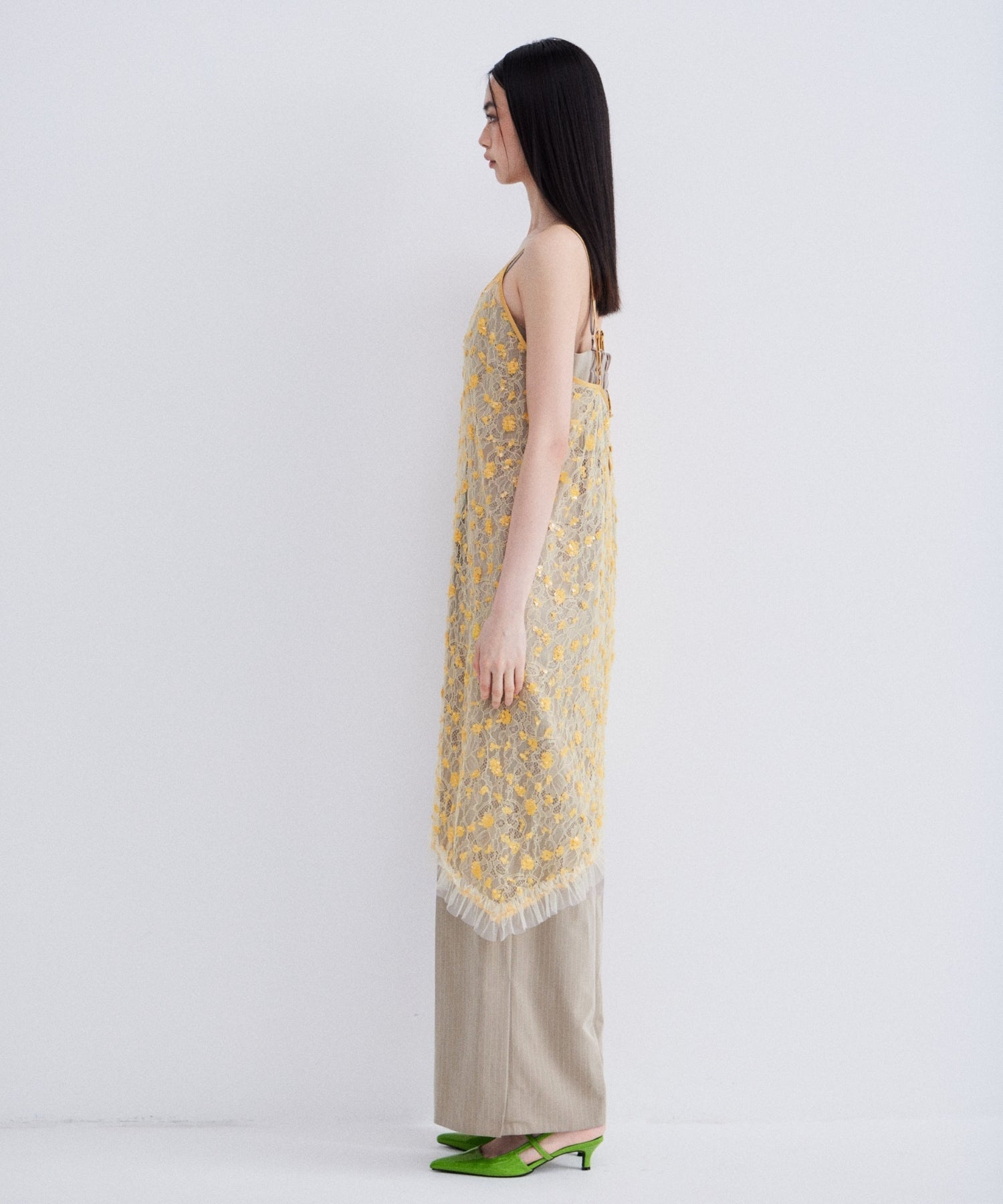 【POPUP】FLOWER SPANGLE CAMI DRESS