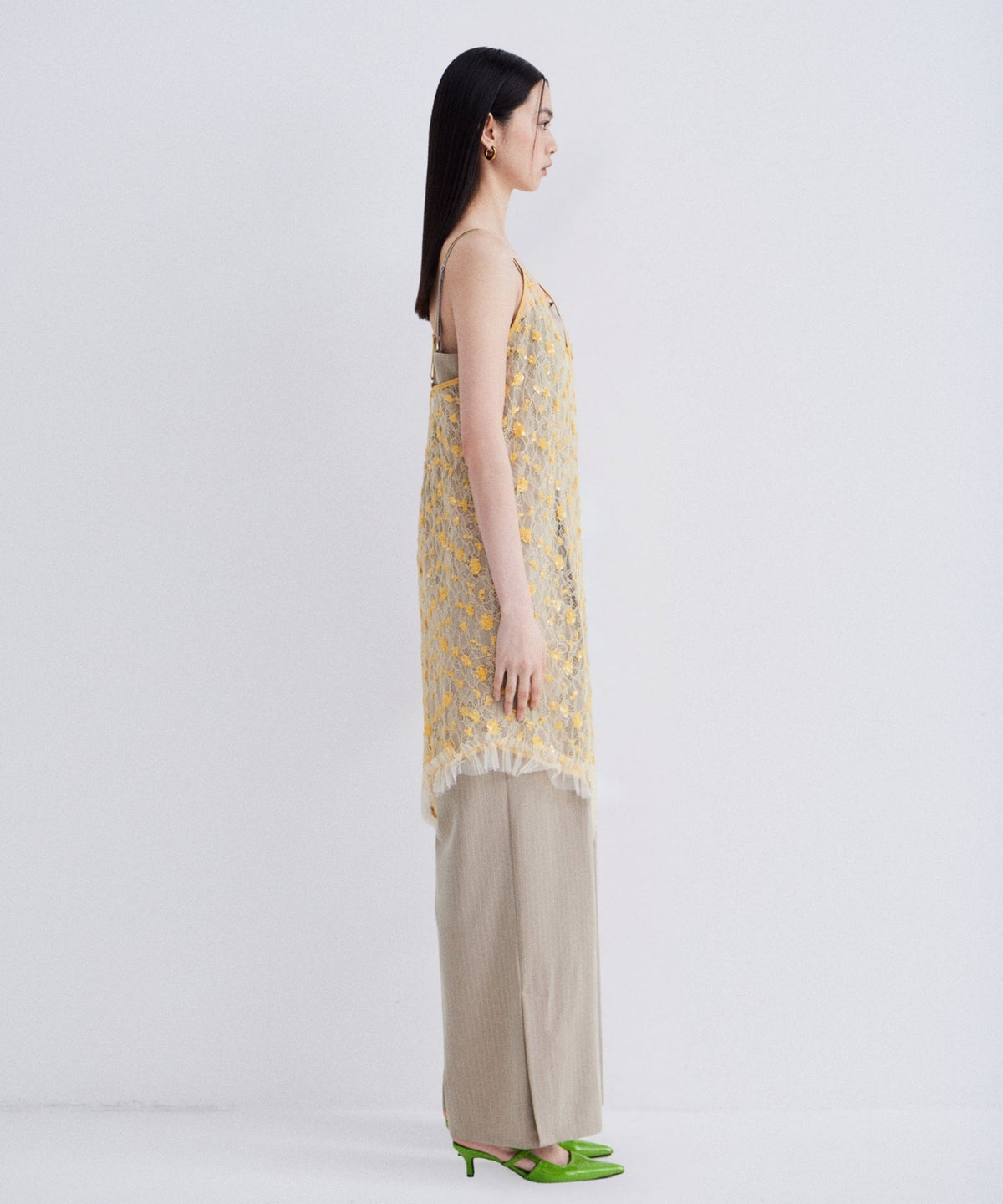 【POPUP】FLOWER SPANGLE CAMI DRESS