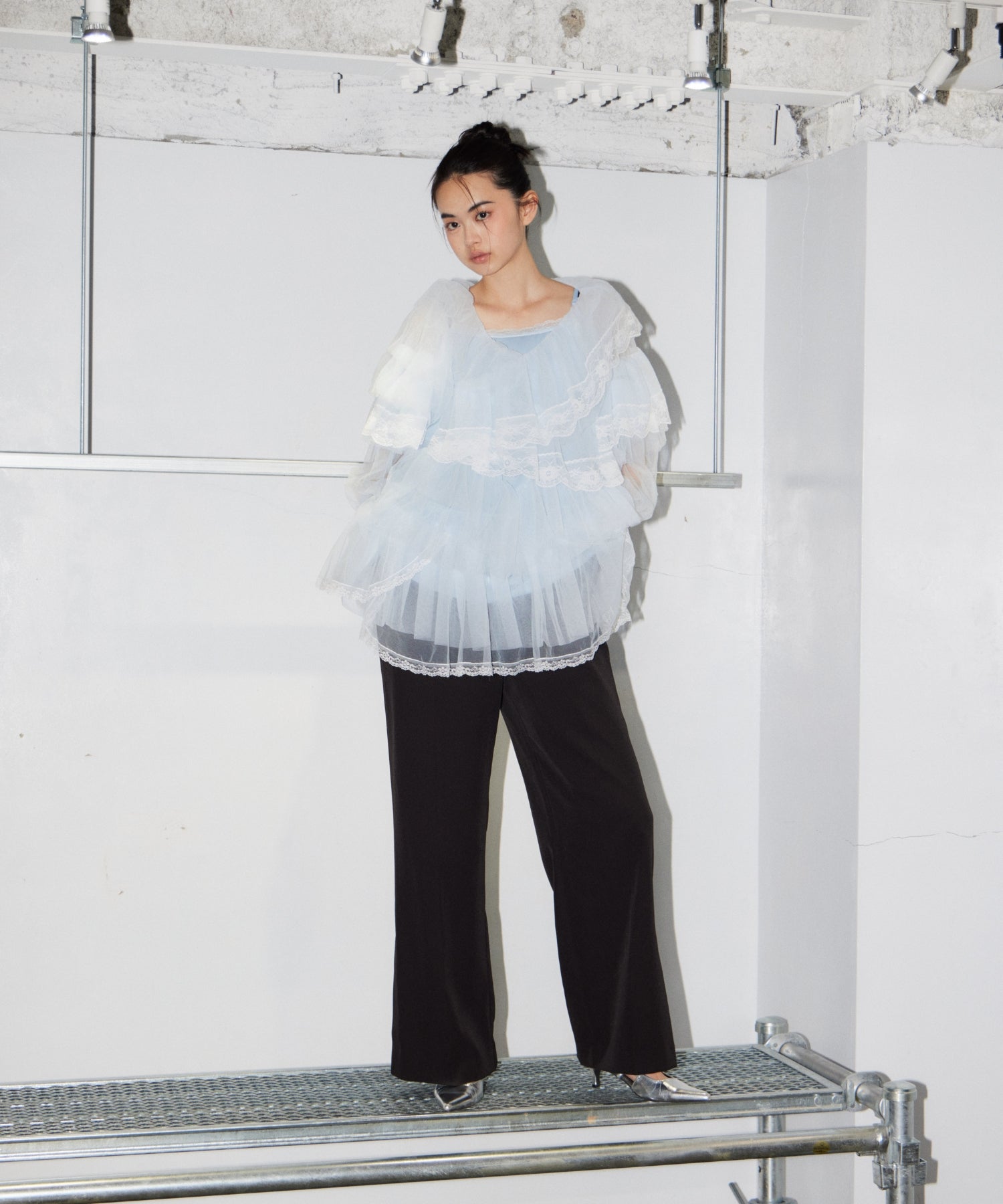 RUFFLE TULLE TOPS & MINI DRESS