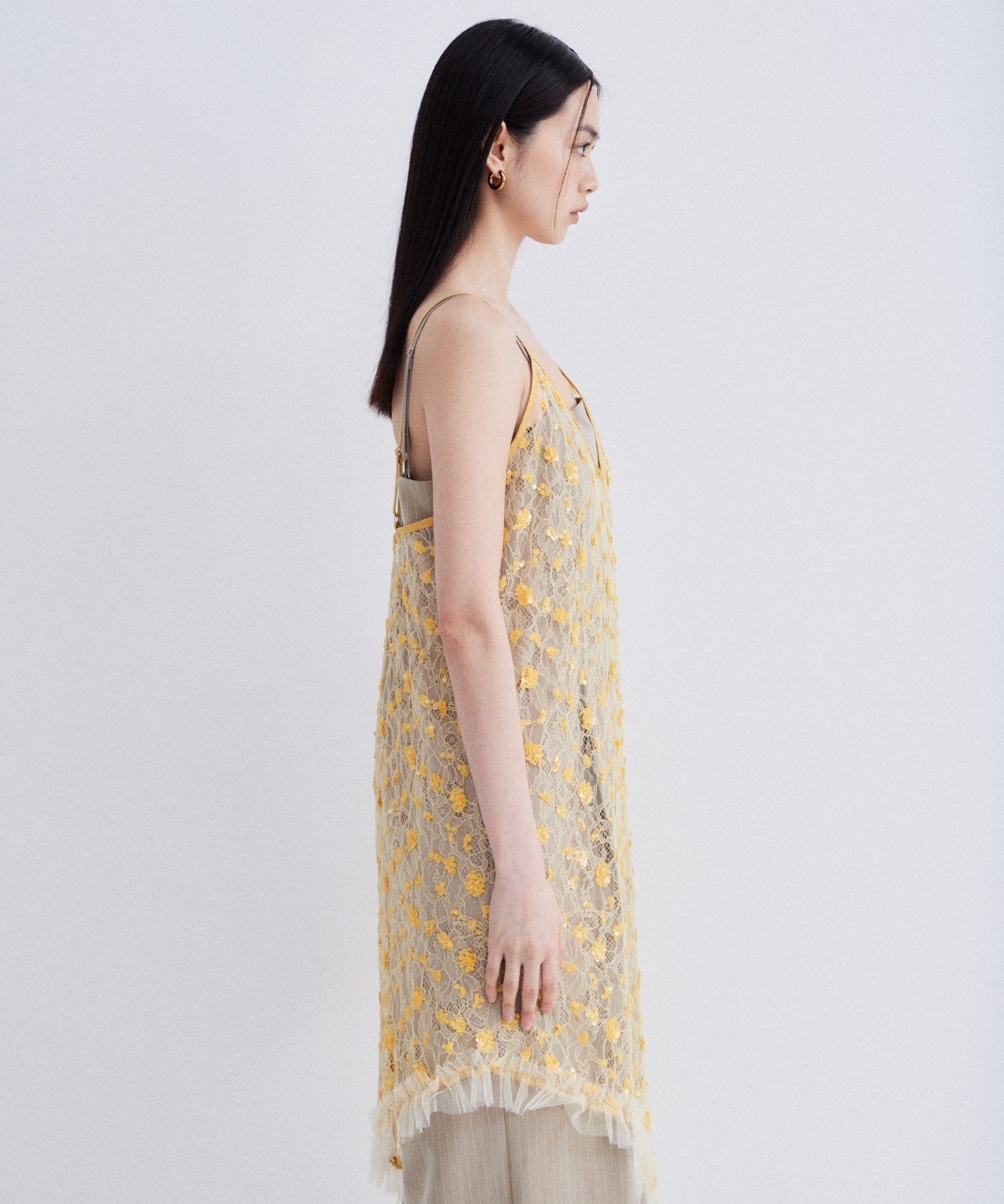 【POPUP】FLOWER SPANGLE CAMI DRESS