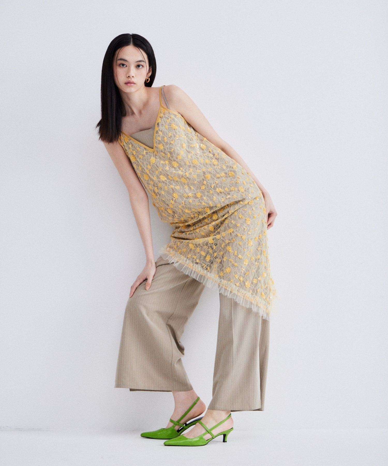 【POPUP】FLOWER SPANGLE CAMI DRESS