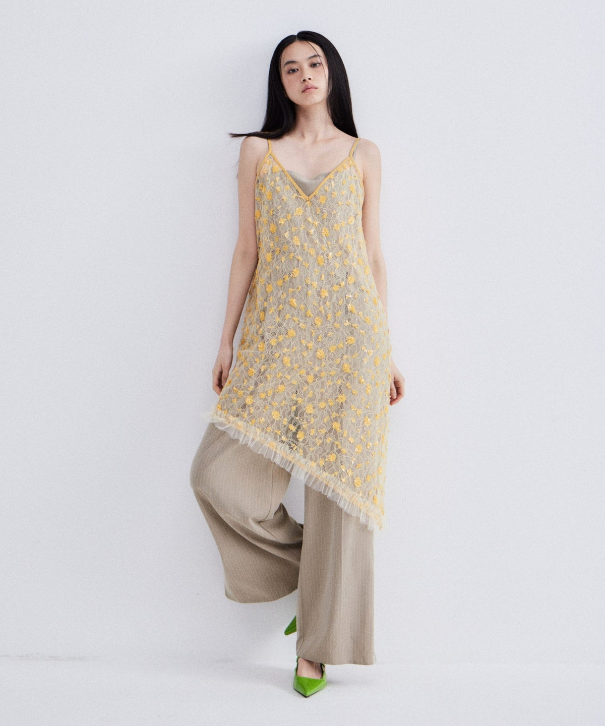 【POPUP】FLOWER SPANGLE CAMI DRESS