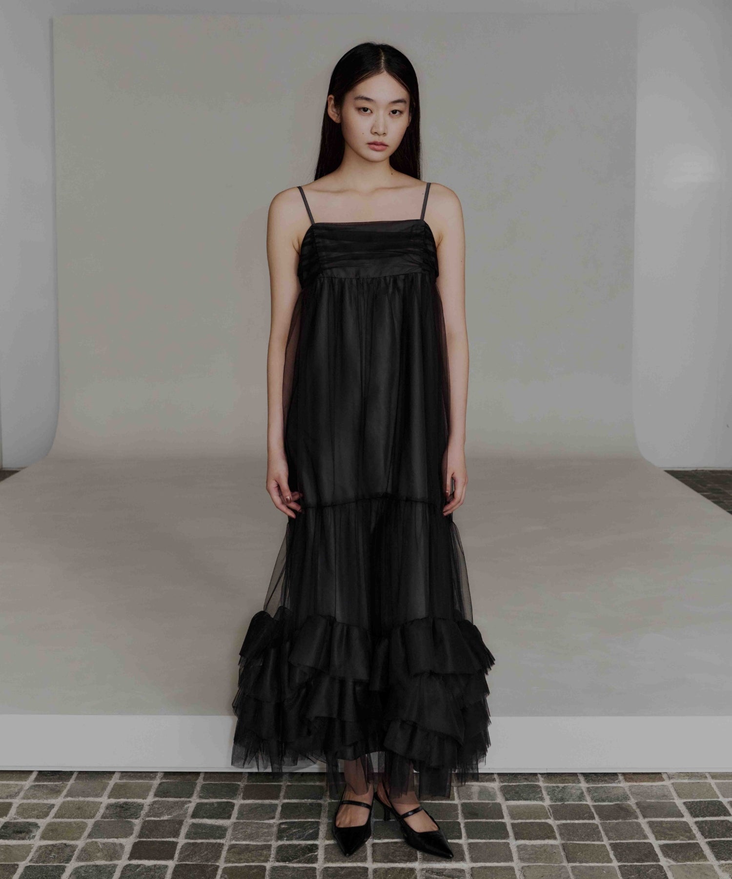 VOLUME TULLE JACKET SET DRESS