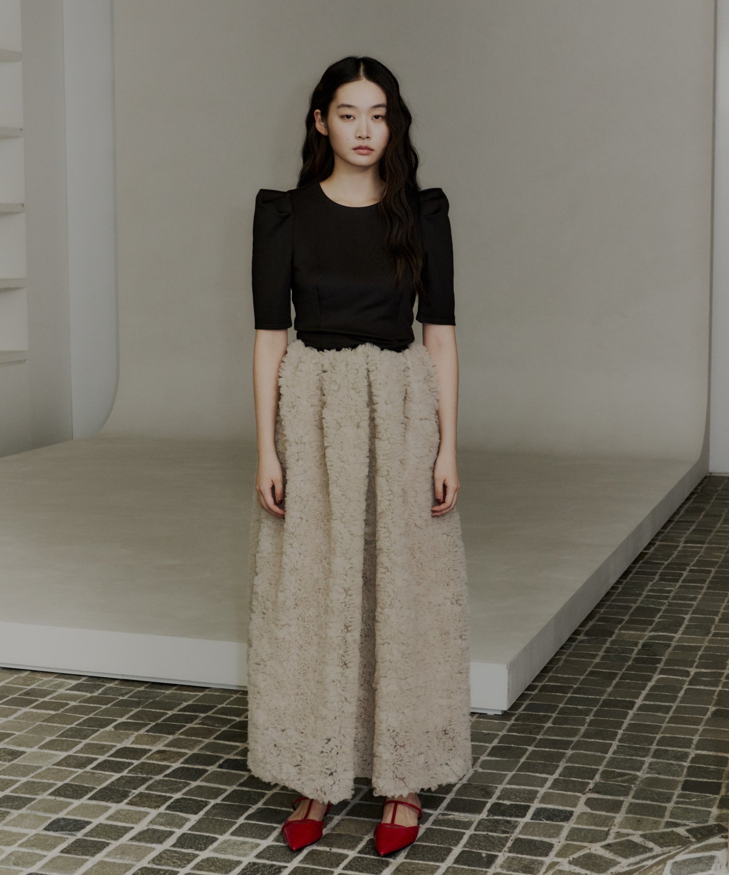 MOCOMOCO SET UP HALF SLEEVE DRESS