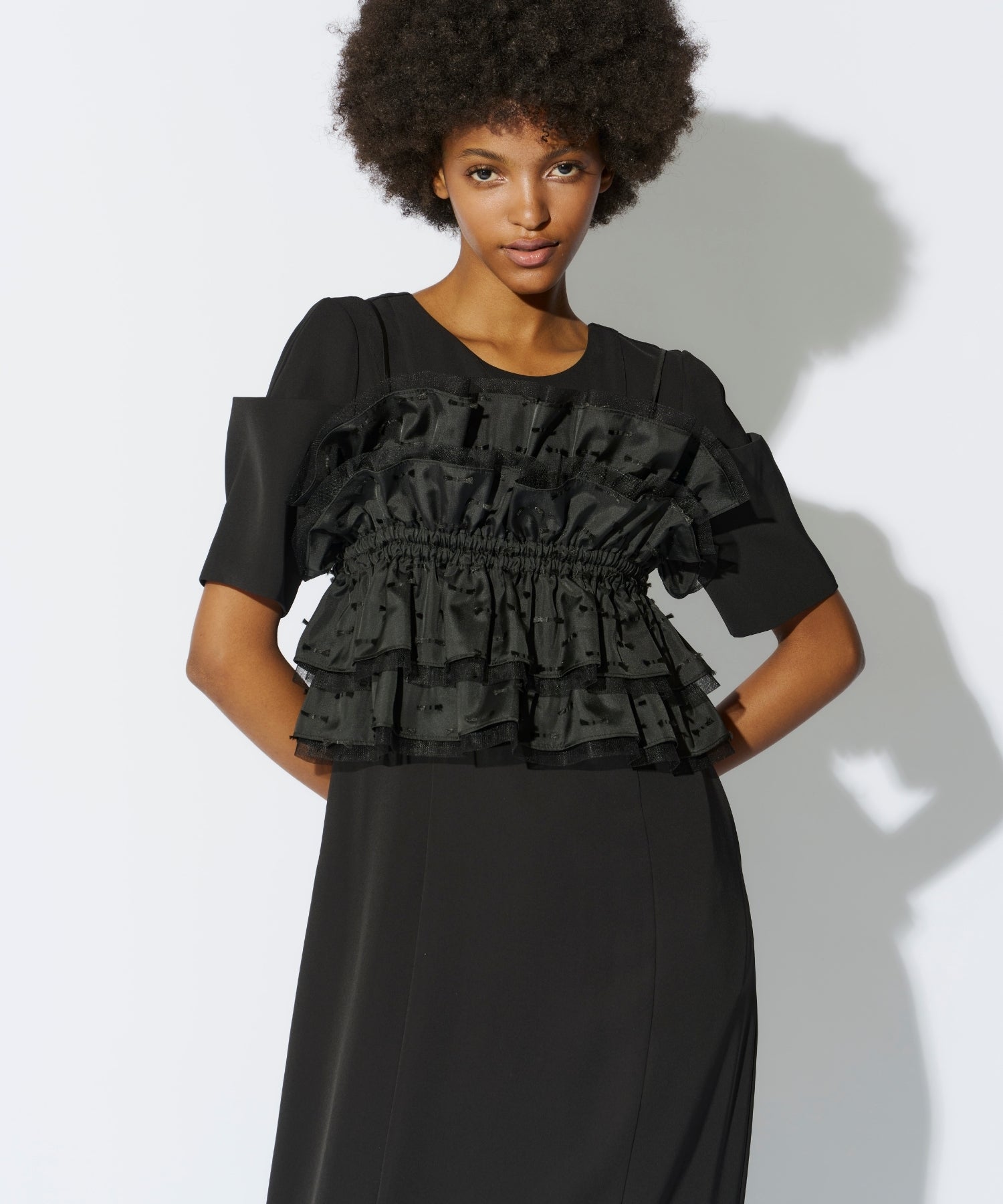 RIBBON JACQUARD BUSTIER DRESS